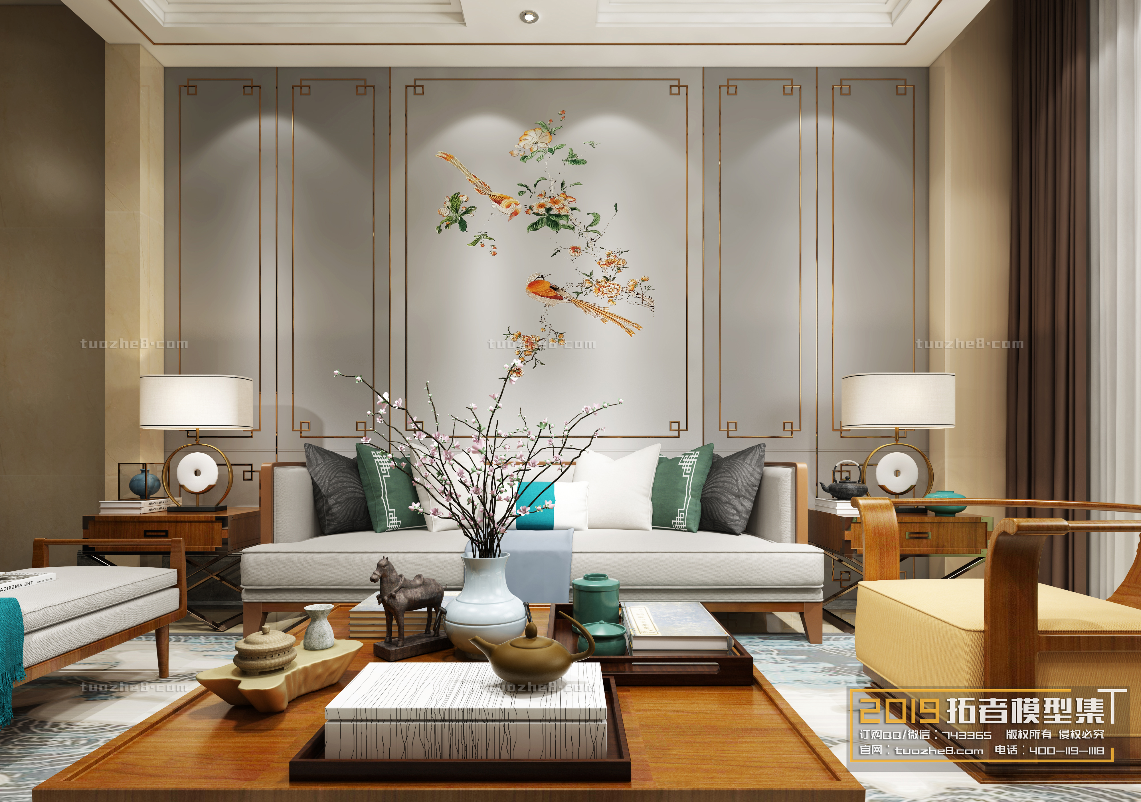 Extension Interior – LINGVING ROOM – CHINESE STYLES – 035 - thumbnail 1