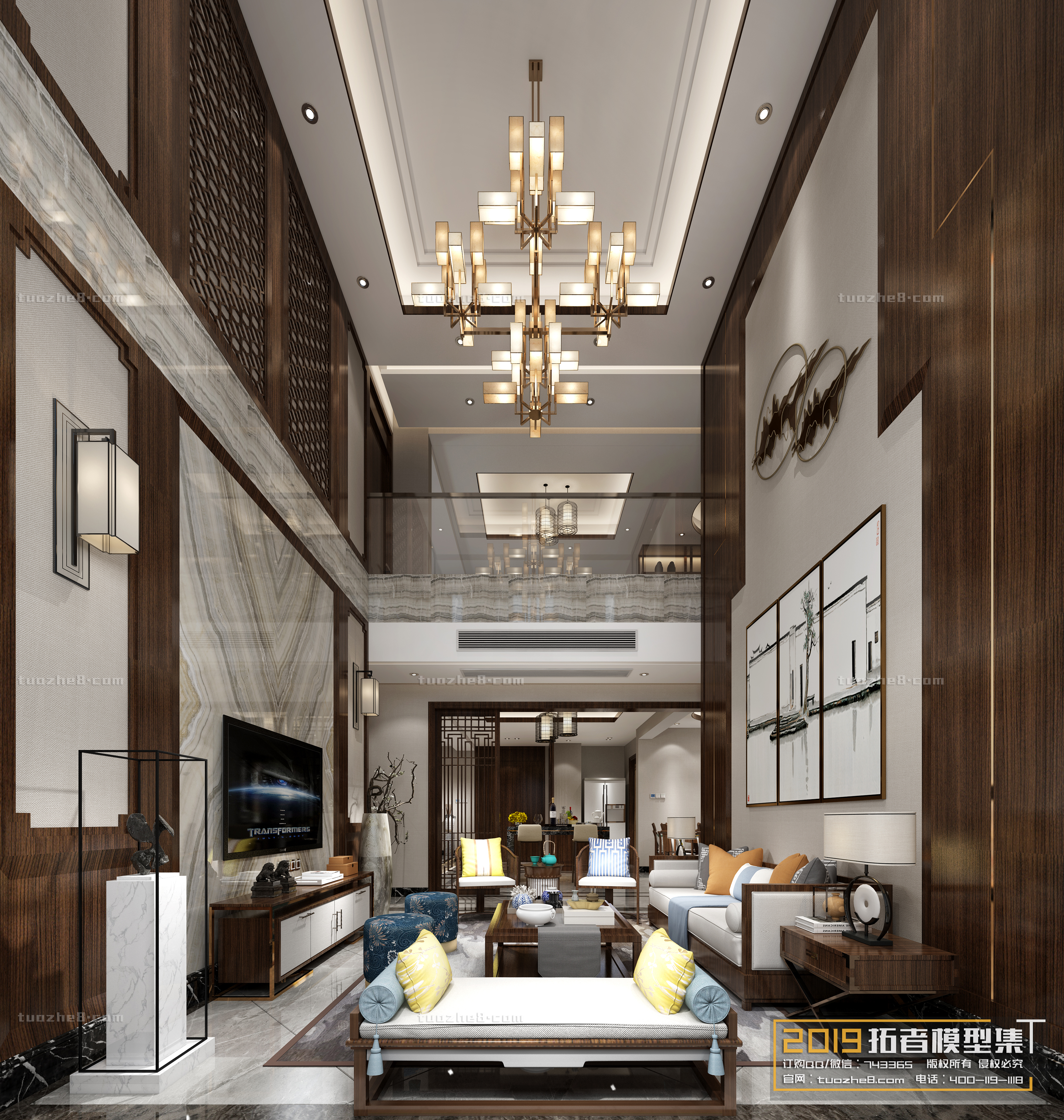 Extension Interior – LINGVING ROOM – CHINESE STYLES – 040 - thumbnail 1