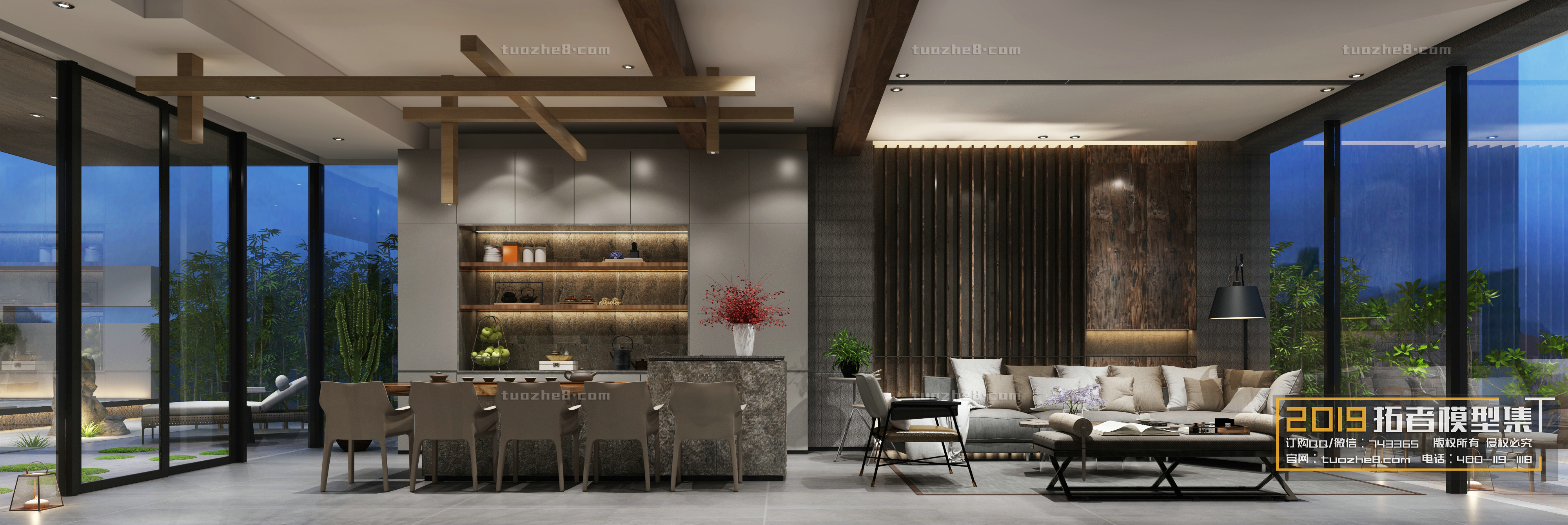 Extension Interior – LINGVING ROOM – CHINESE STYLES – 043 - thumbnail 1