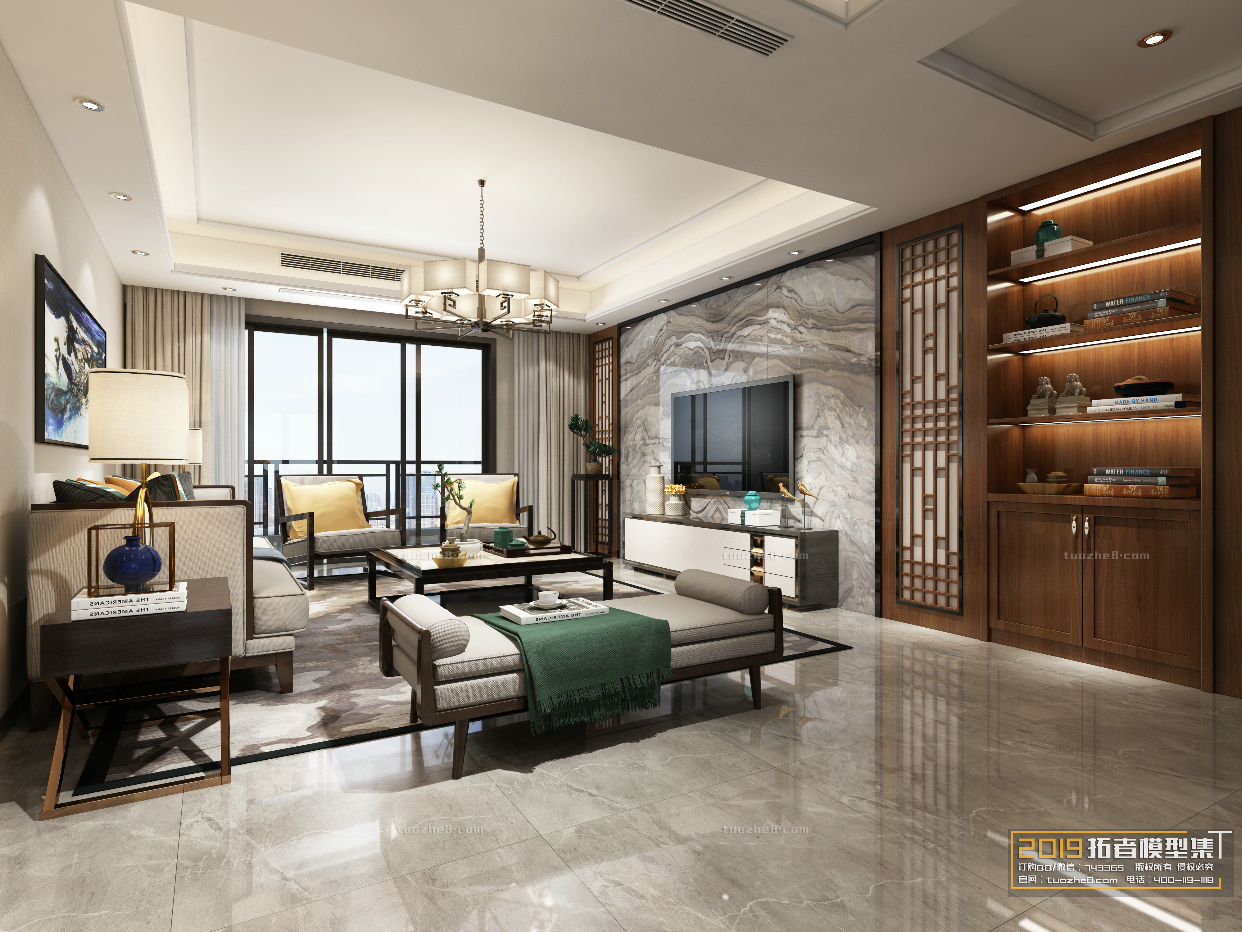 Extension Interior – LINGVING ROOM – CHINESE STYLES – 044 - thumbnail 1