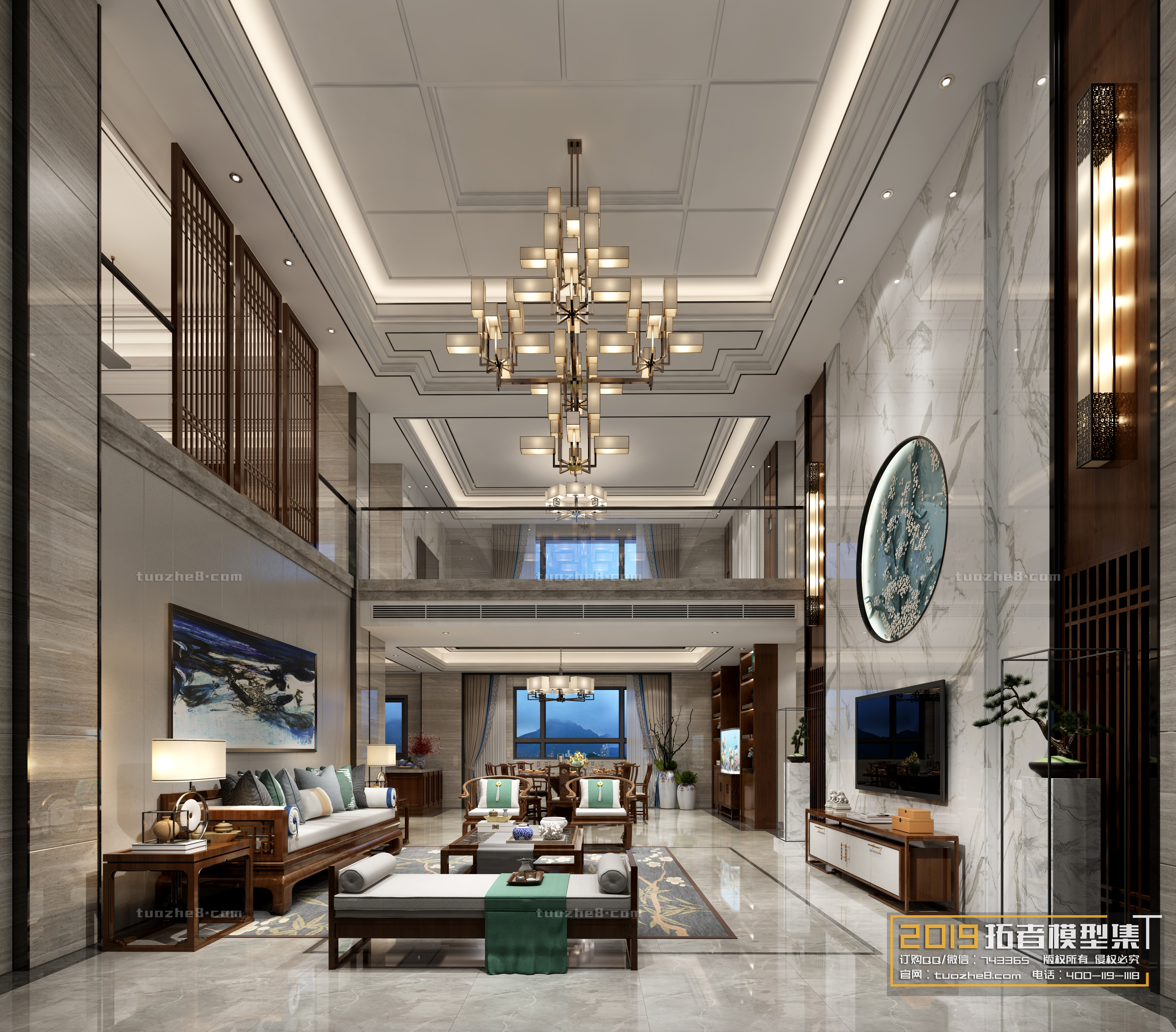 Extension Interior – LINGVING ROOM – CHINESE STYLES – 053 - thumbnail 1