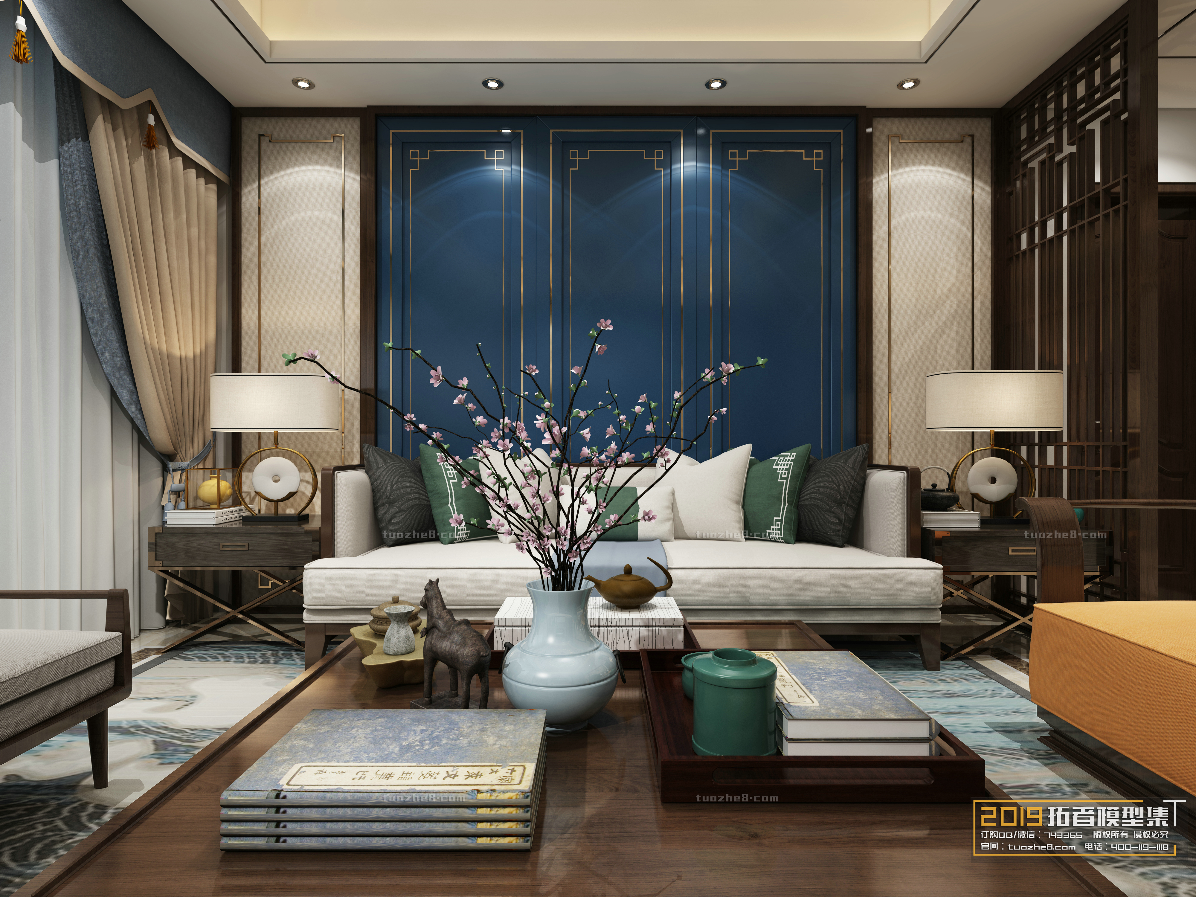 Extension Interior – LINGVING ROOM – CHINESE STYLES – 065 - thumbnail 1