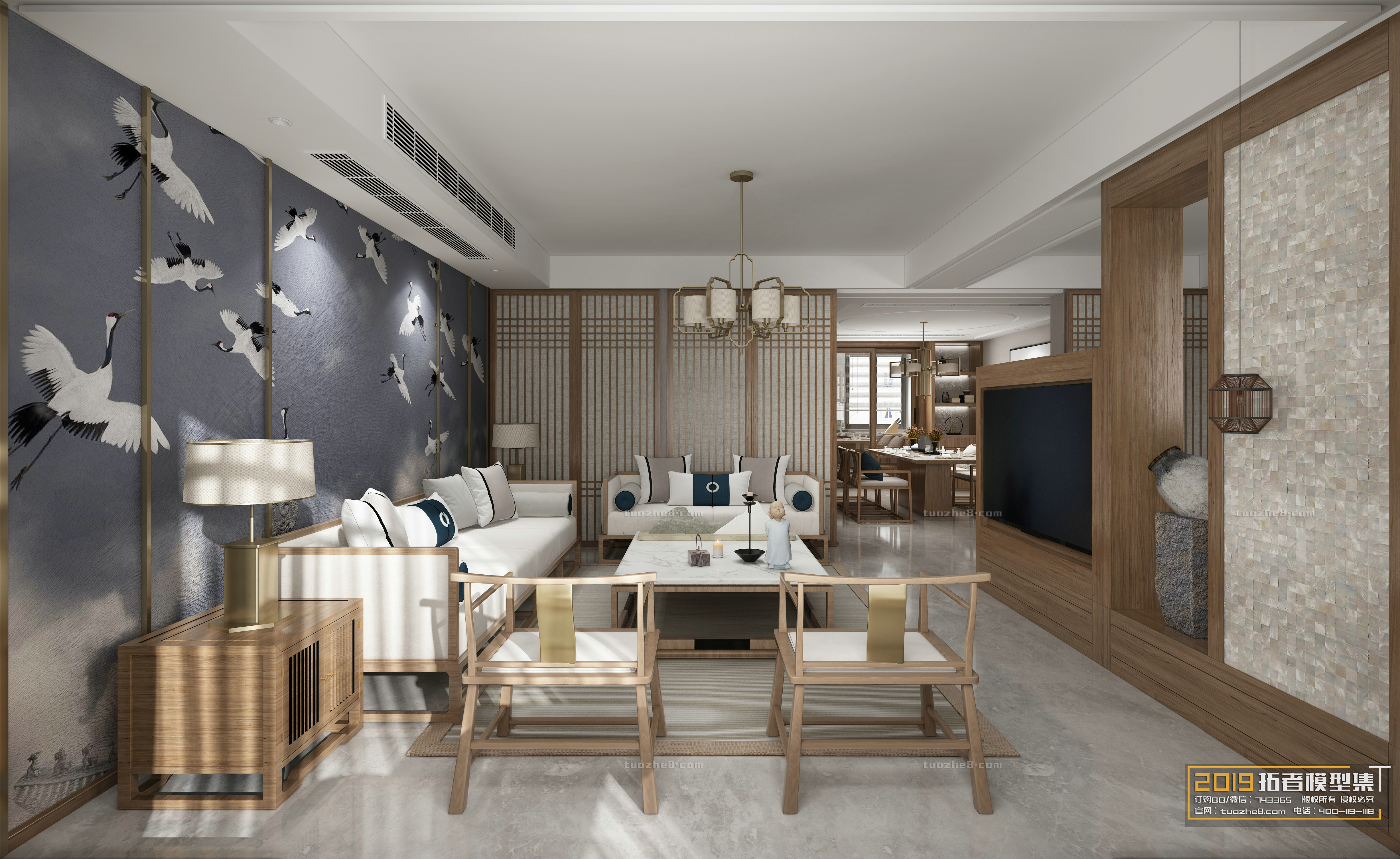 Extension Interior – LINGVING ROOM – CHINESE STYLES – 068 - thumbnail 1