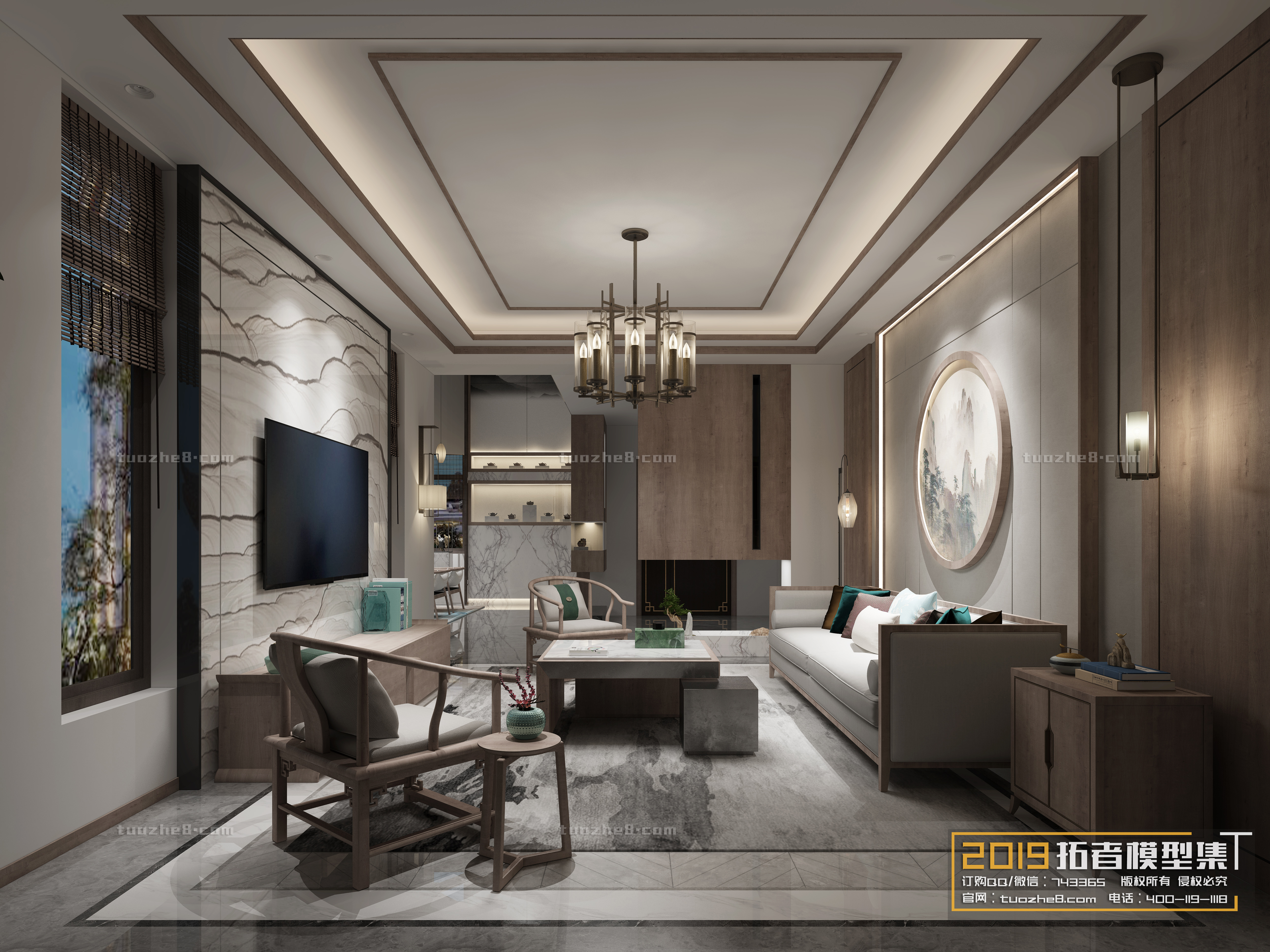 Extension Interior – LINGVING ROOM – CHINESE STYLES – 072 - thumbnail 1