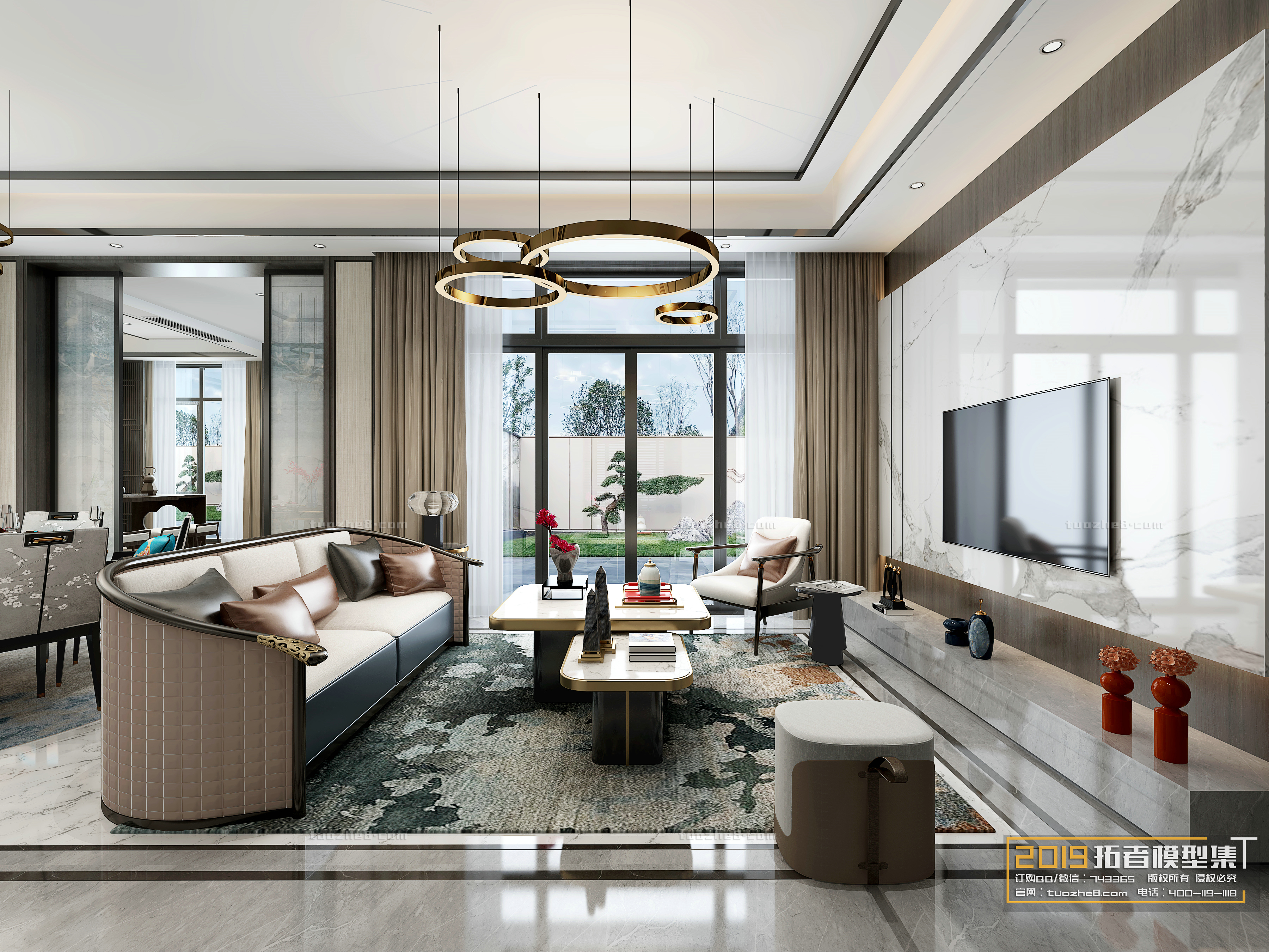 Extension Interior – LINGVING ROOM – CHINESE STYLES – 078 - thumbnail 1