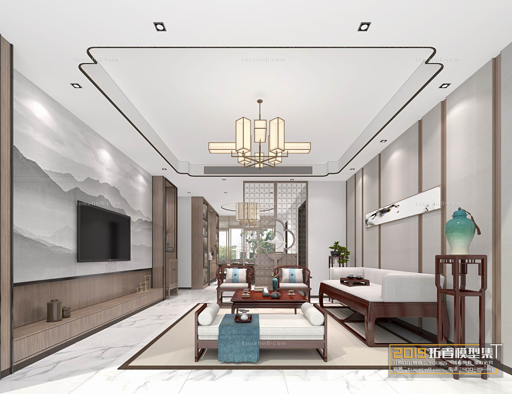 Extension Interior – LINGVING ROOM – CHINESE STYLES – 080 - thumbnail 1