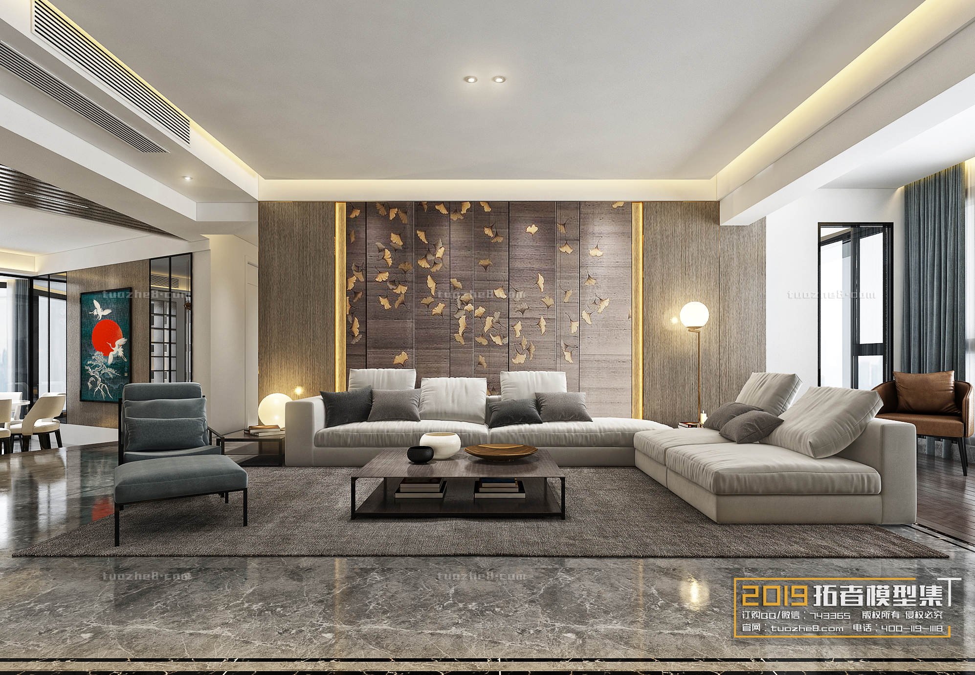 Extension Interior – LINGVING ROOM – CHINESE STYLES – 081 - thumbnail 1