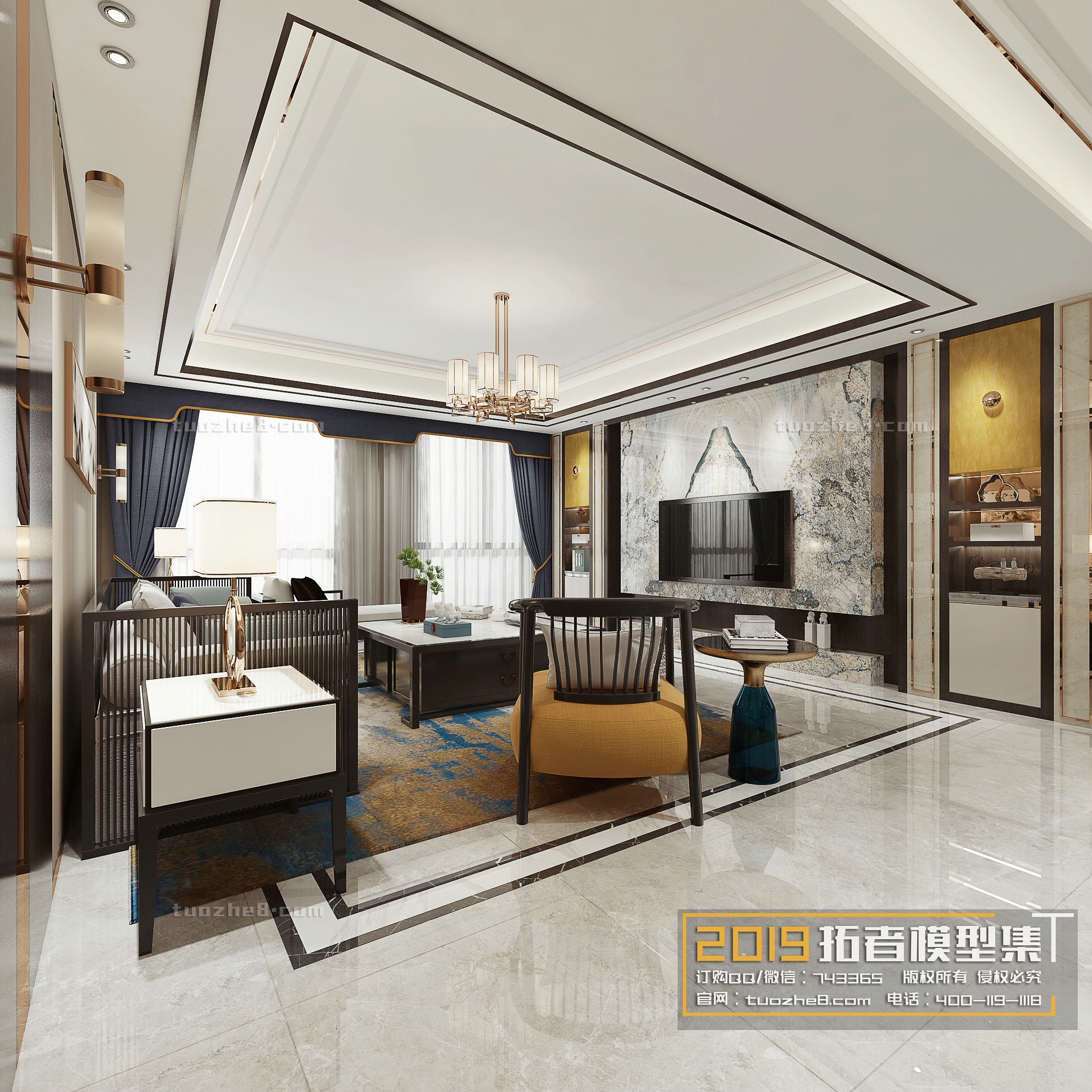 Extension Interior – LINGVING ROOM – CHINESE STYLES – 082 - thumbnail 1