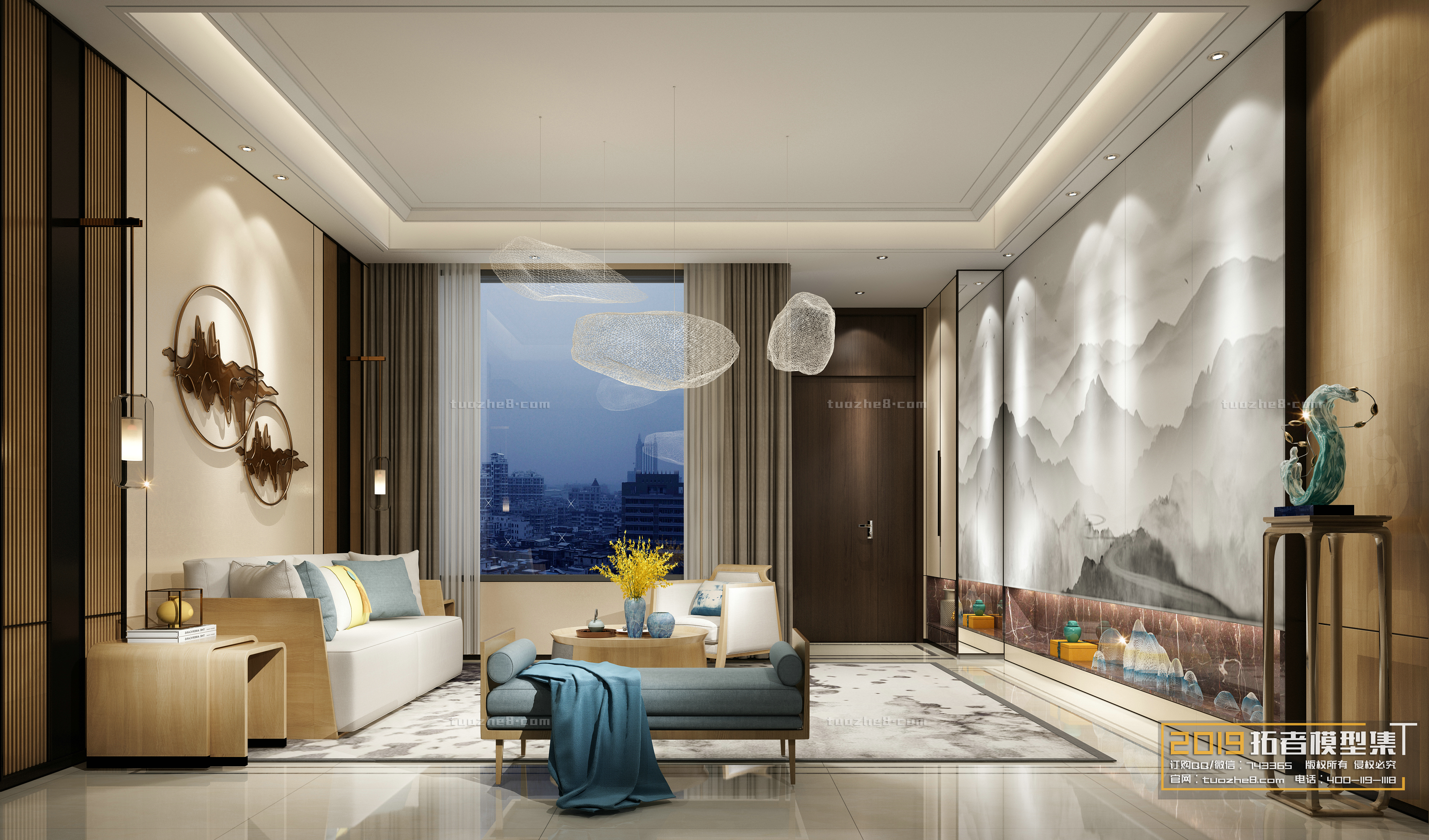 Extension Interior – LINGVING ROOM – CHINESE STYLES – 086 - thumbnail 1