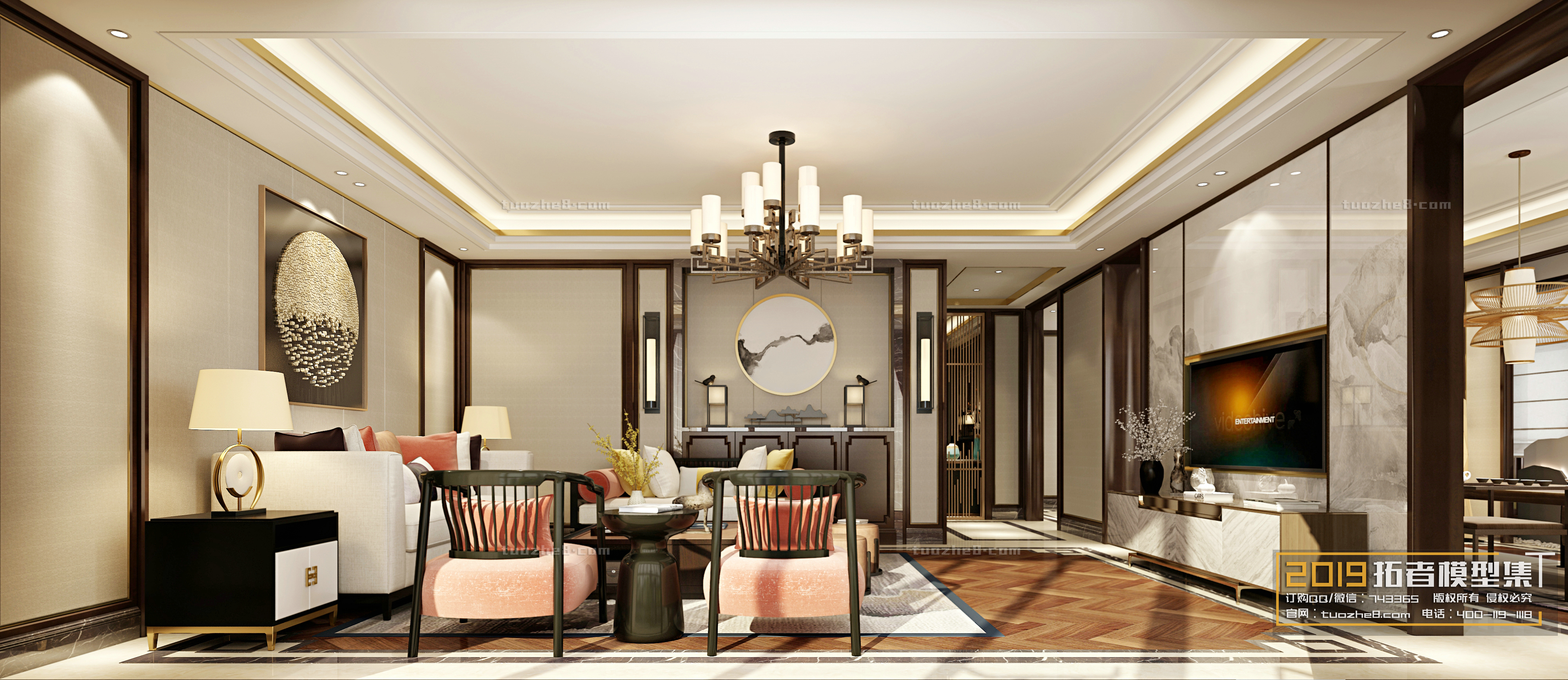 Extension Interior – LINGVING ROOM – CHINESE STYLES – 099 - thumbnail 1