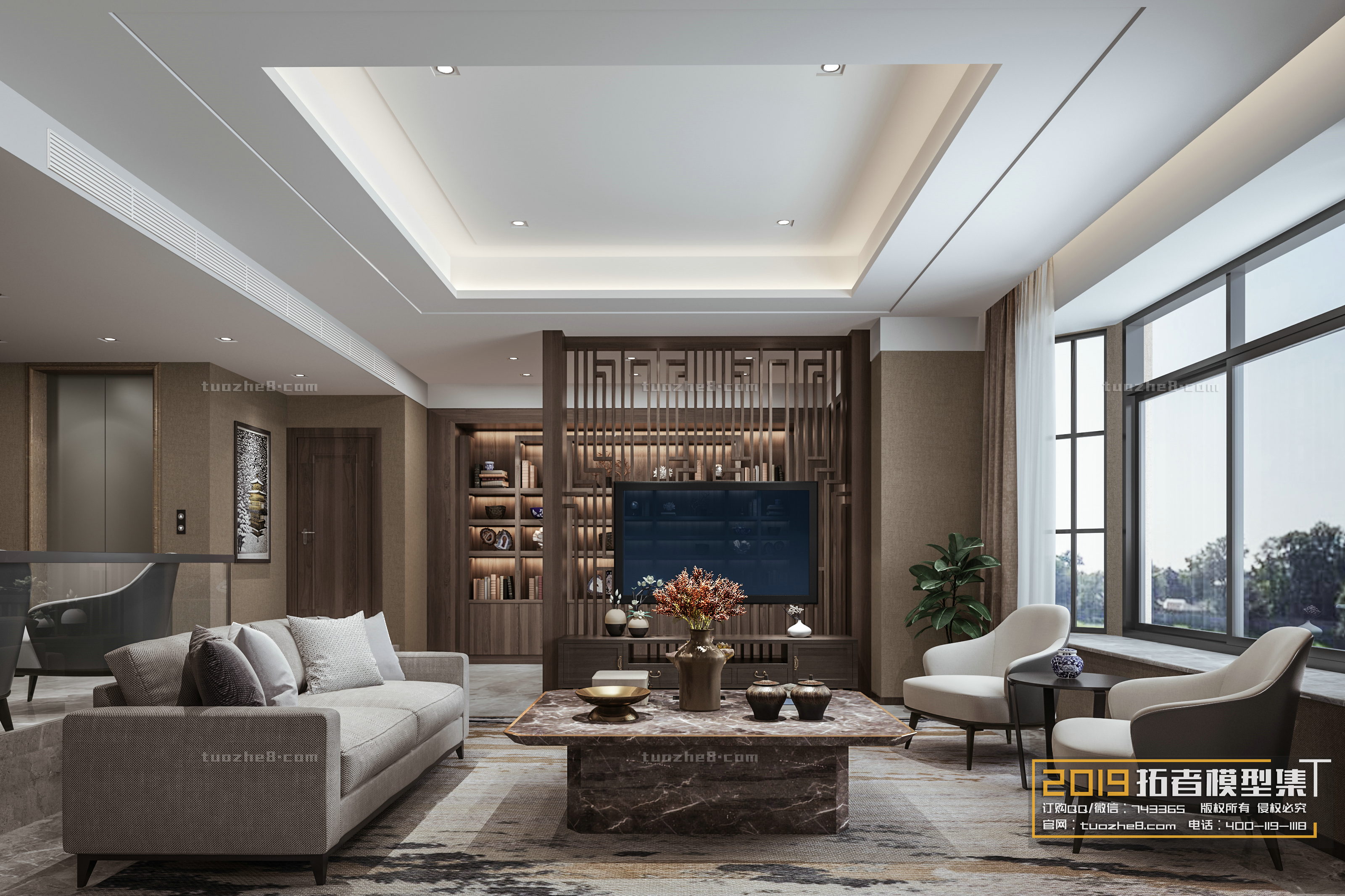 Extension Interior – LINGVING ROOM – CHINESE STYLES – 102 - thumbnail 1