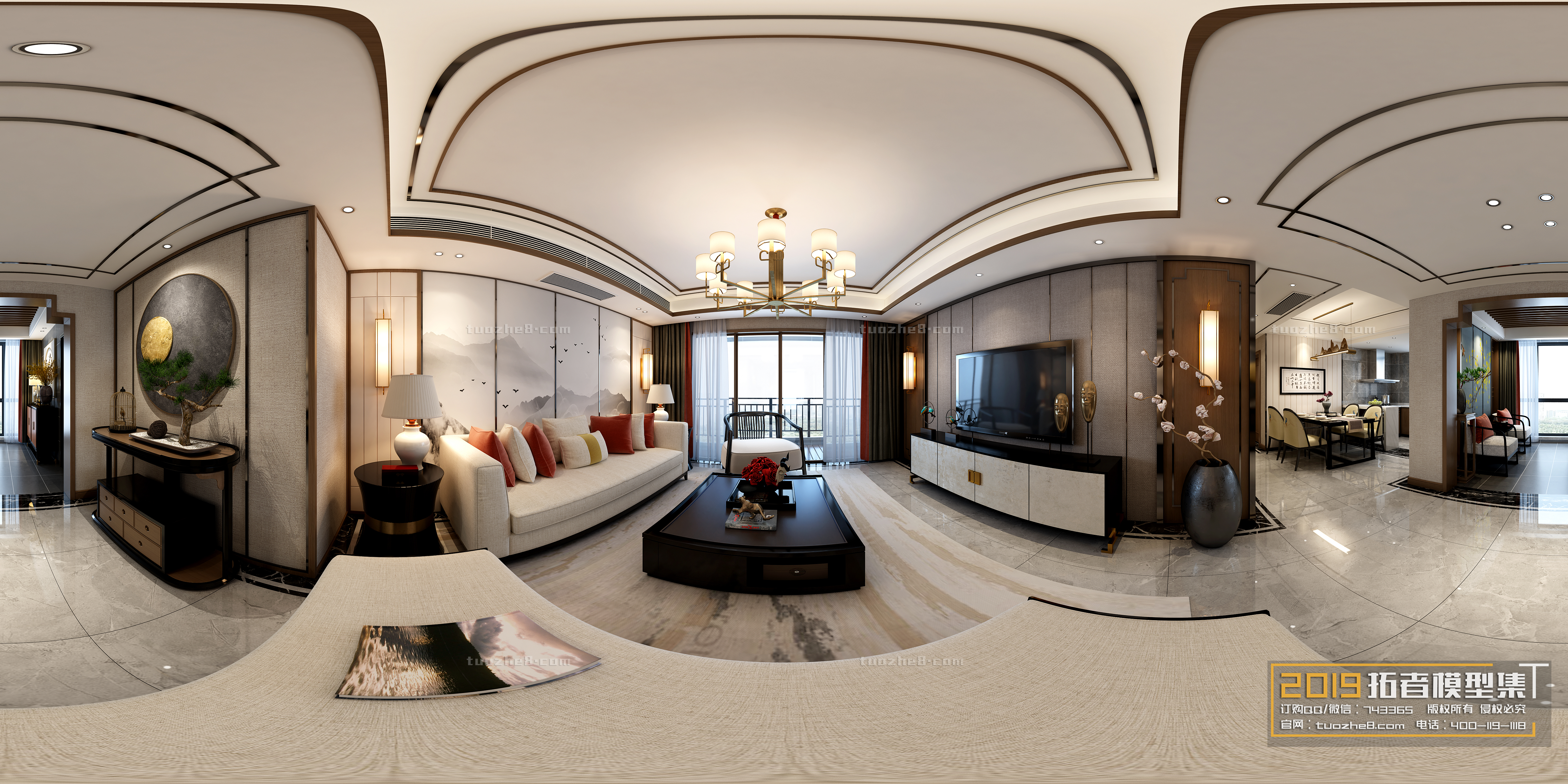 Extension Interior – LINGVING ROOM – CHINESE STYLES – 132 - thumbnail 1