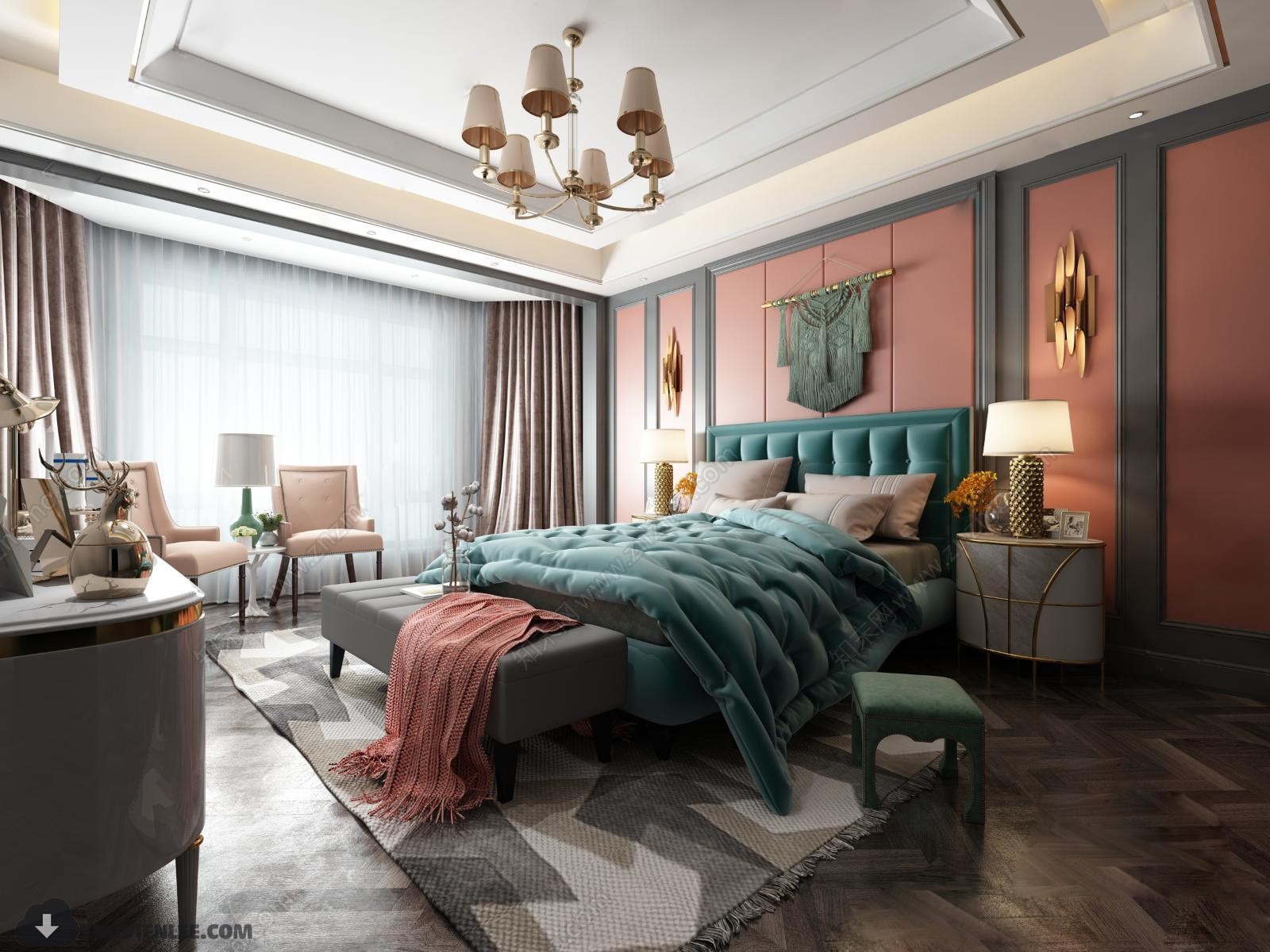 INTERIOR 3D MODELS – EUROPEAN STYLE – 3D MODELS – VRAY – 33 - thumbnail 1