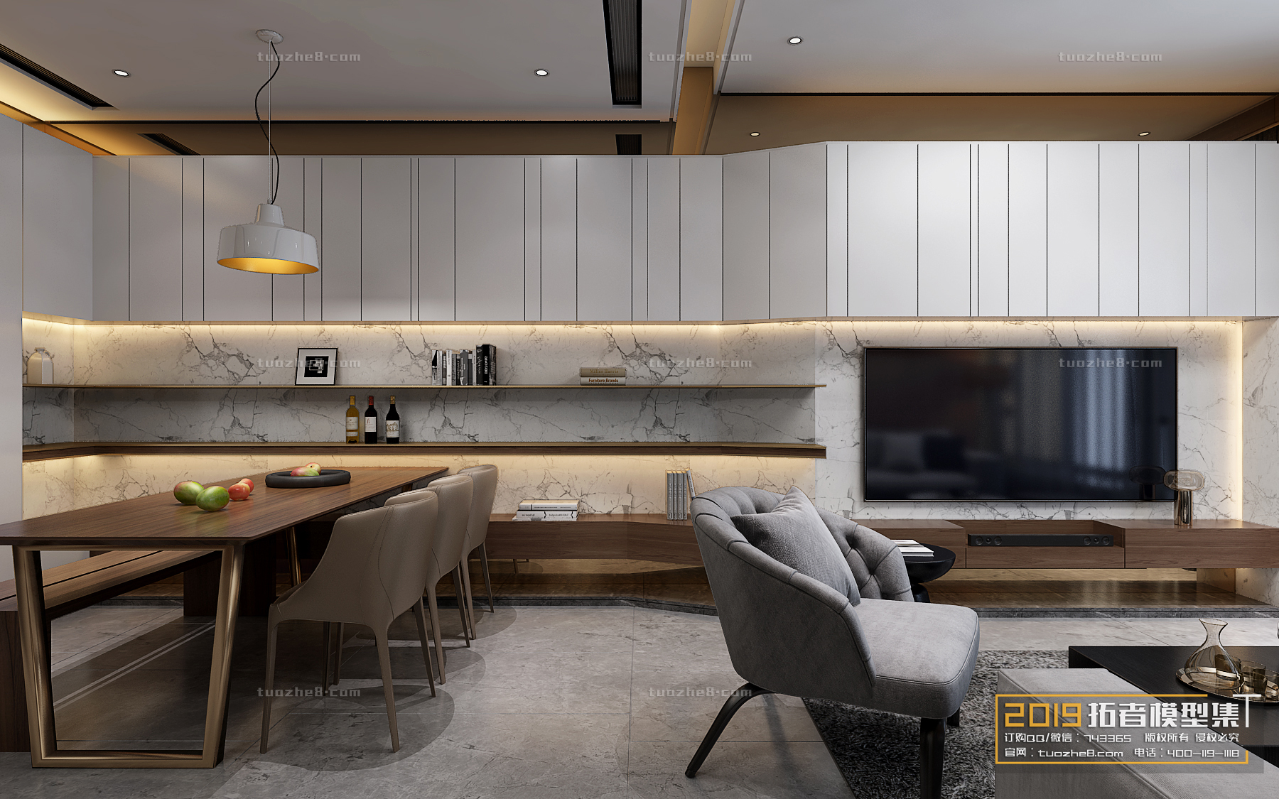 Extension Interior – LINGVING ROOM – MODERN STYLES – 002 - thumbnail 1