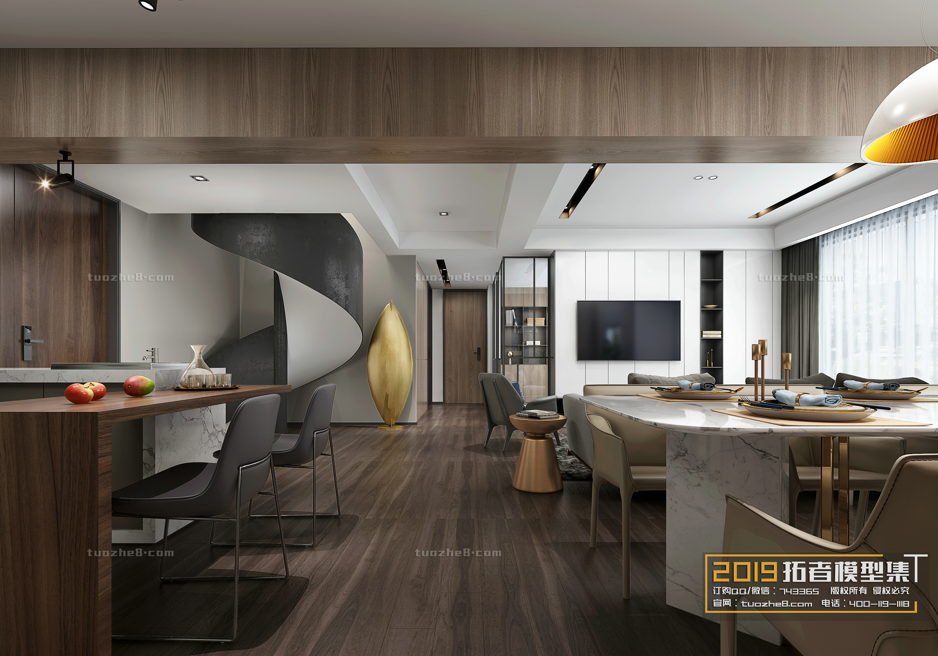 Extension Interior – LINGVING ROOM – MODERN STYLES – 005 - thumbnail 1