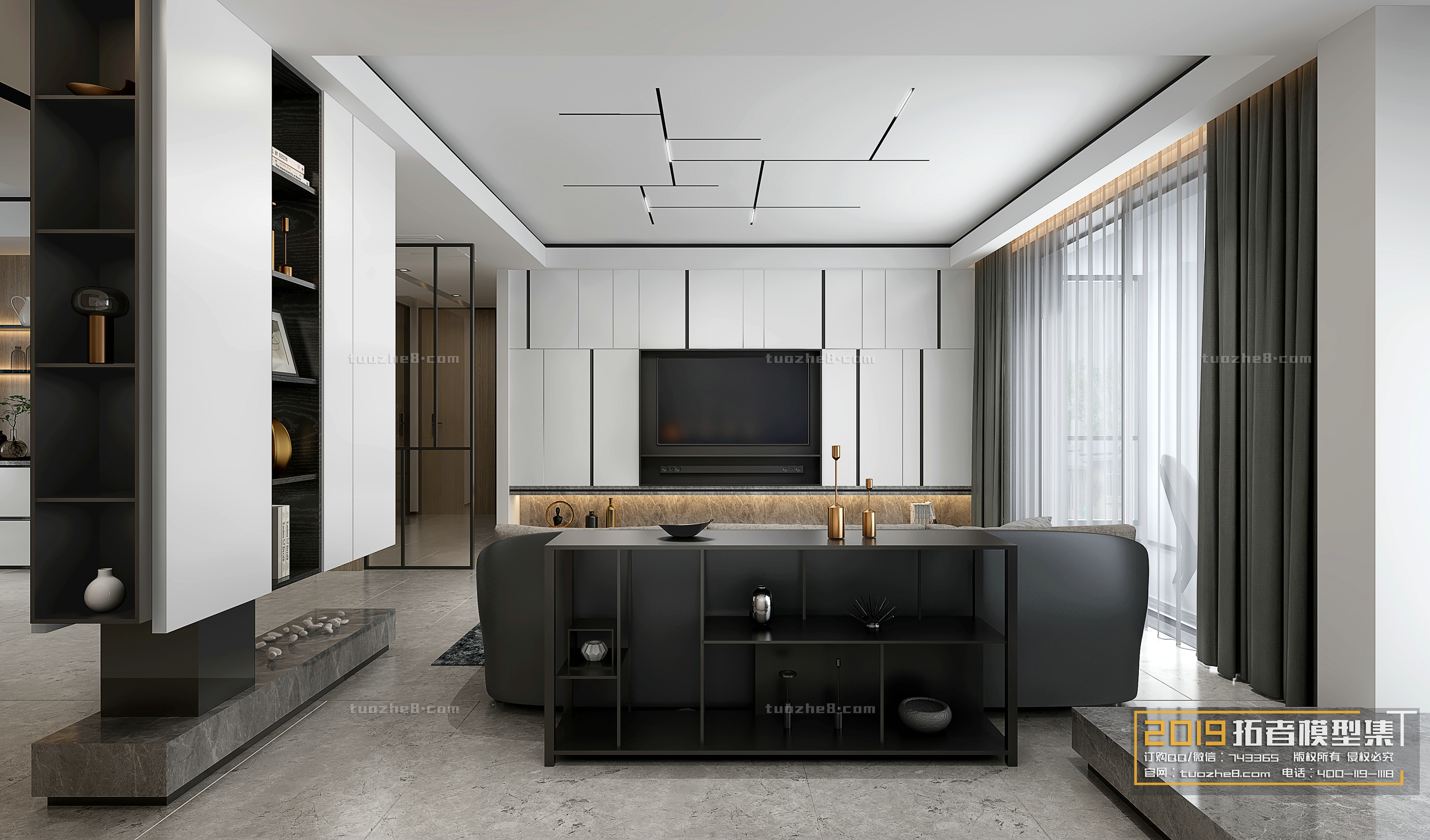 Extension Interior – LINGVING ROOM – MODERN STYLES – 006 - thumbnail 1