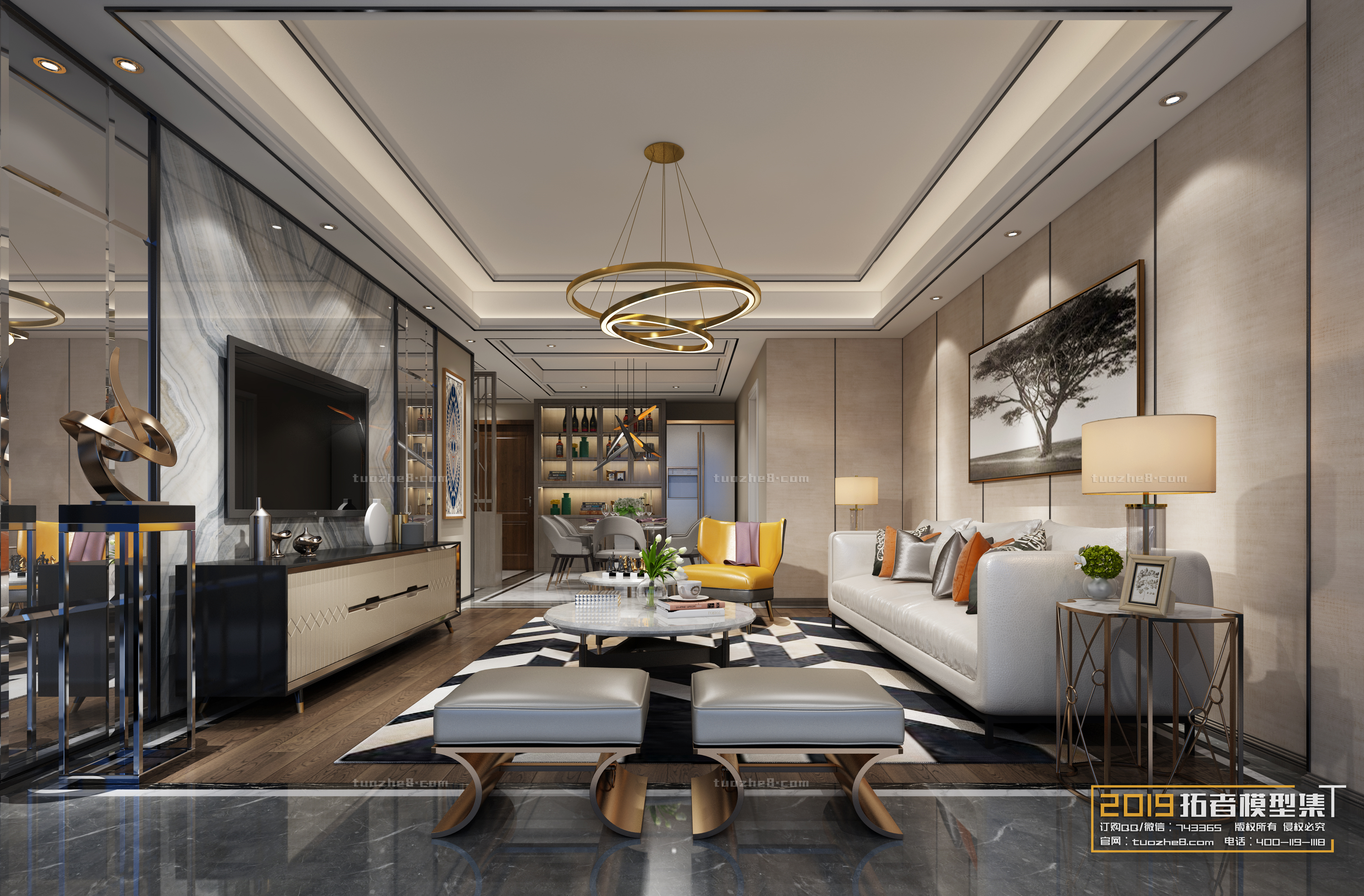 Extension Interior – LINGVING ROOM – MODERN STYLES – 091 - thumbnail 1