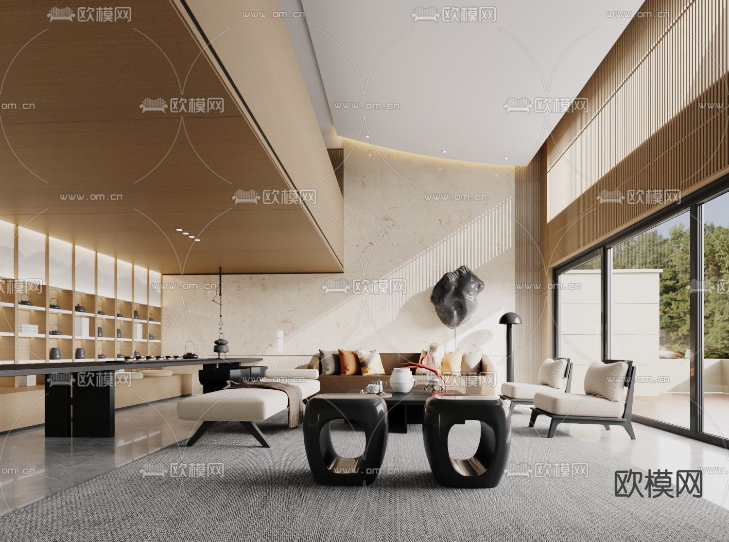 LIVING ROOM – MODERN STYLE – CORONA – 3D MODEL – 1937 - thumbnail 1