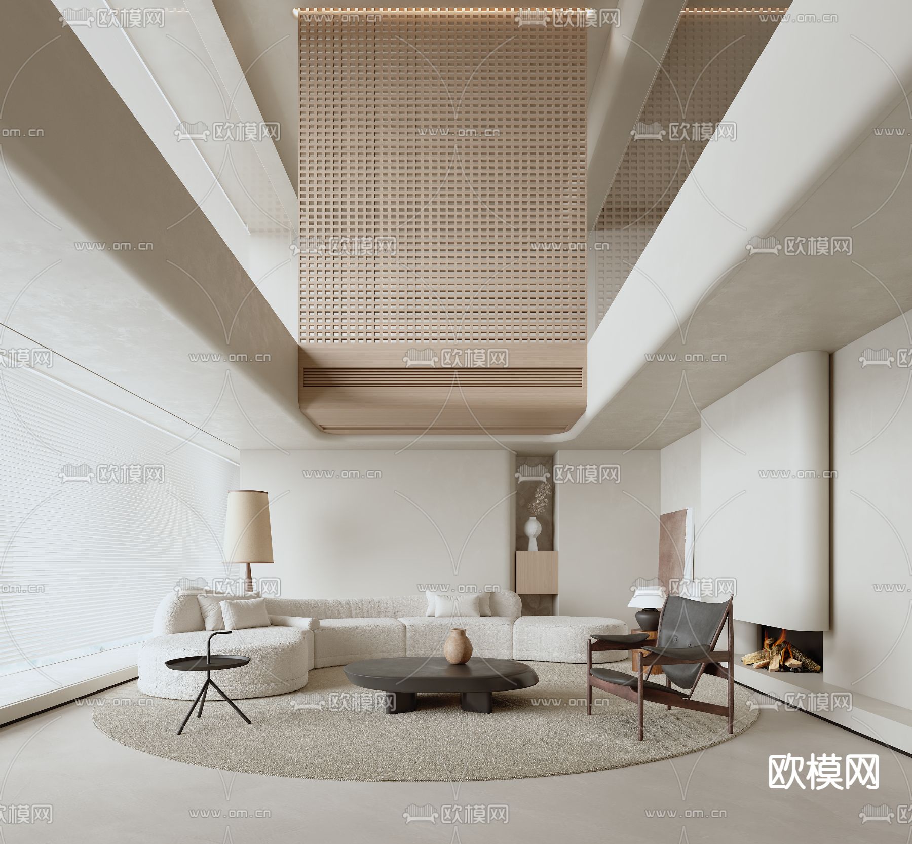 LIVING ROOM – MODERN STYLE – VRAY / CORONA – 3D MODEL – 1974 - thumbnail 1