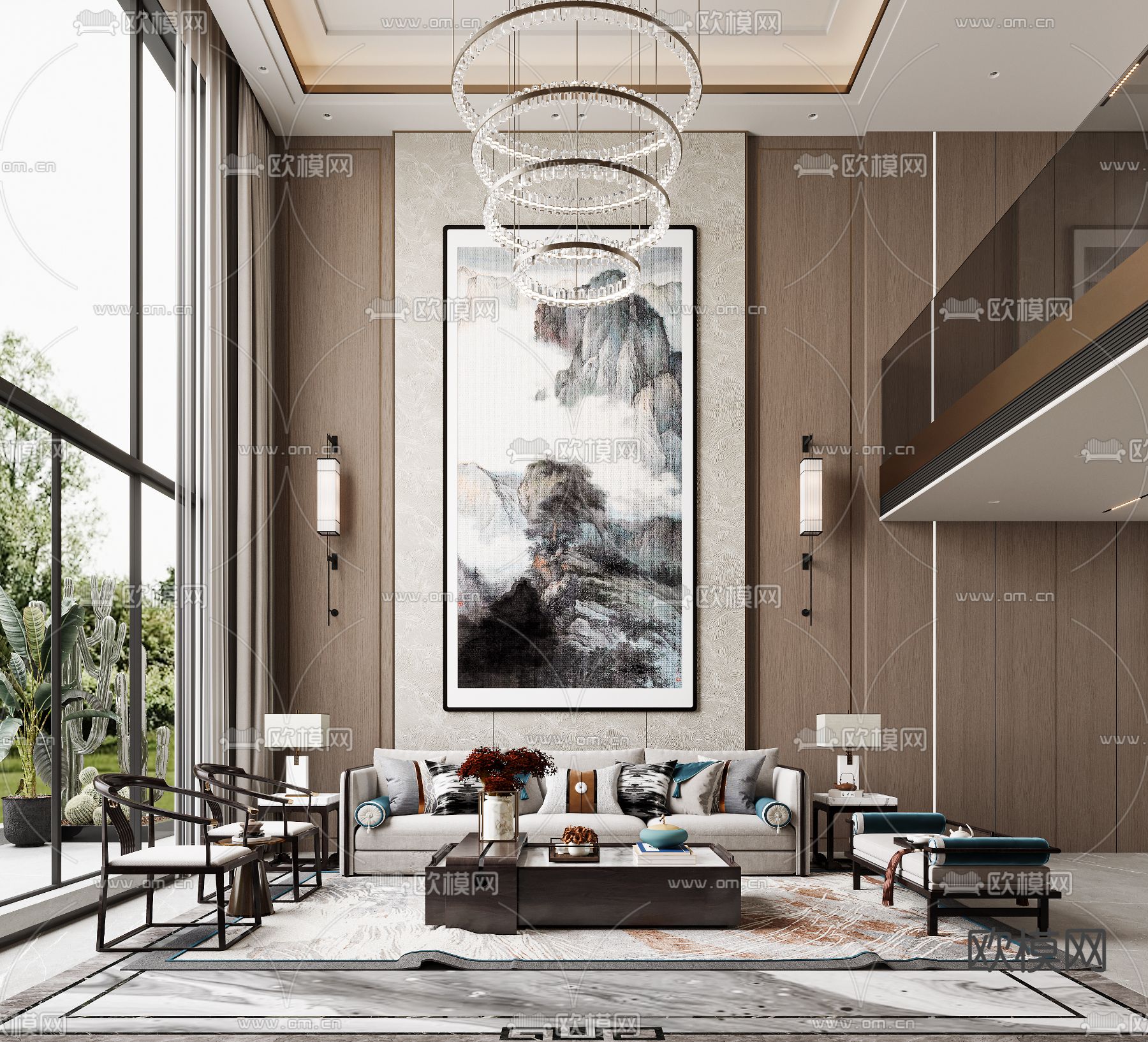 LIVING ROOM – MODERN STYLE – VRAY / CORONA – 3D MODEL – 2026 - thumbnail 1