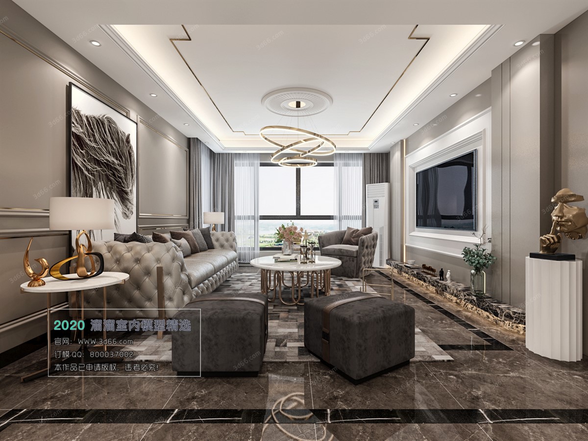 LIVING ROOM – MODERN STYLE – 3D MODELS – VRAY – 144 - thumbnail 1