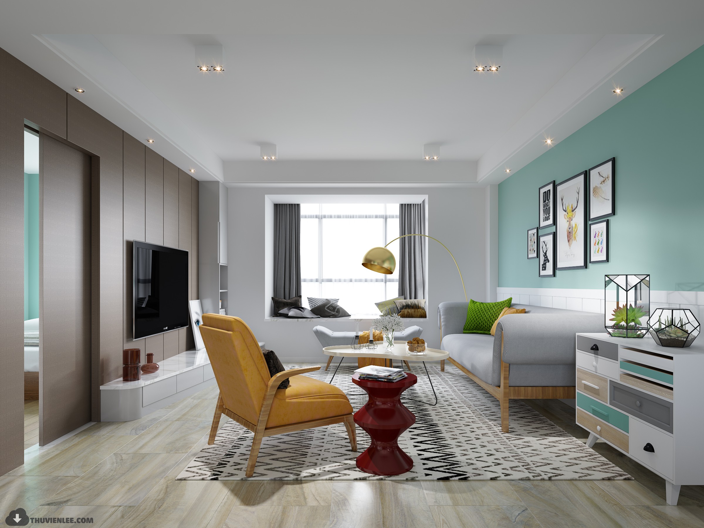 INTERIOR 3D MODELS – MODERN STYLE – 3D MODELS – VRAY – 36 - thumbnail 1