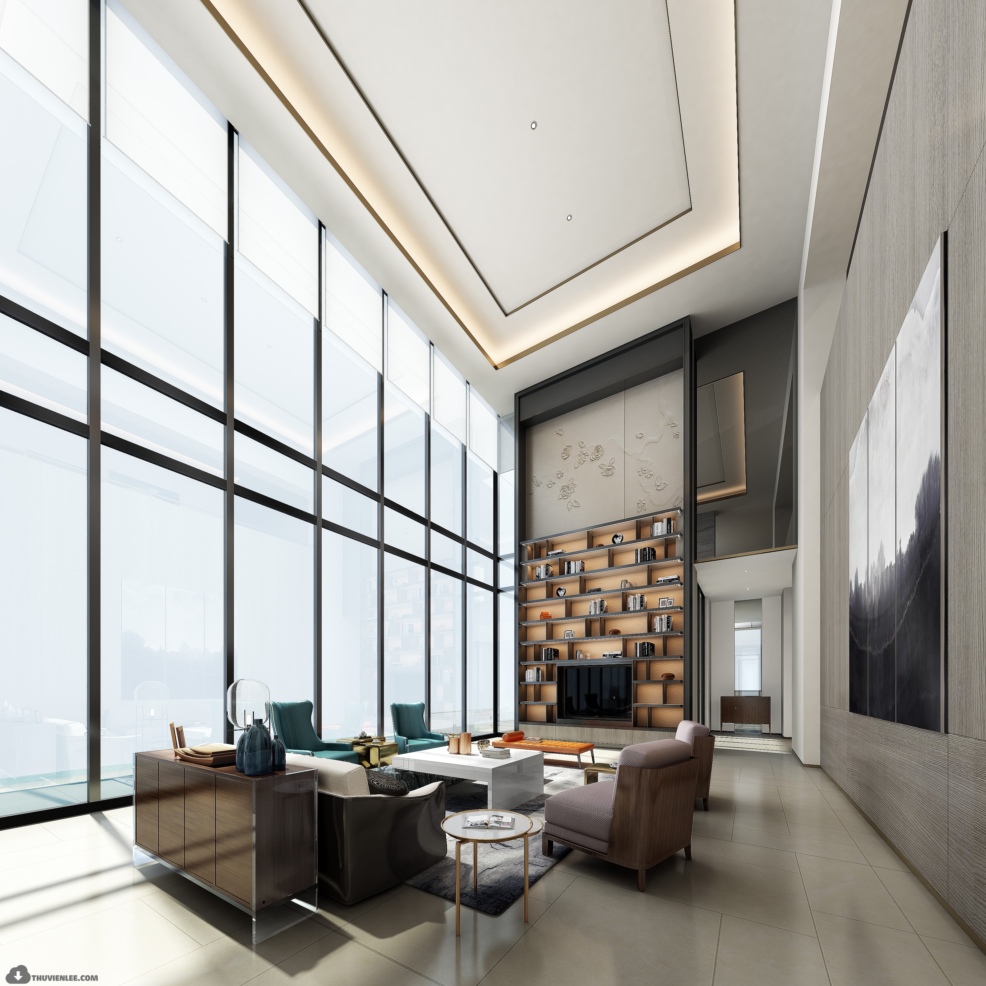 INTERIOR 3D MODELS – MODERN STYLE – 3D MODELS – VRAY – 89 - thumbnail 1