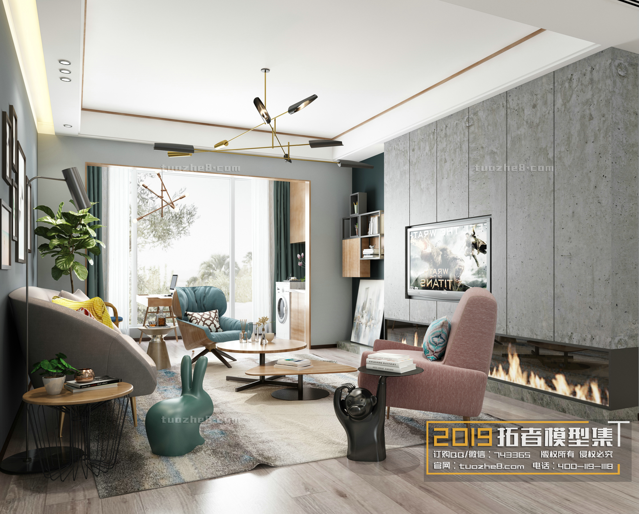 Extension Interior – LINGVING ROOM – NORDIC STYLES – 001 - thumbnail 1