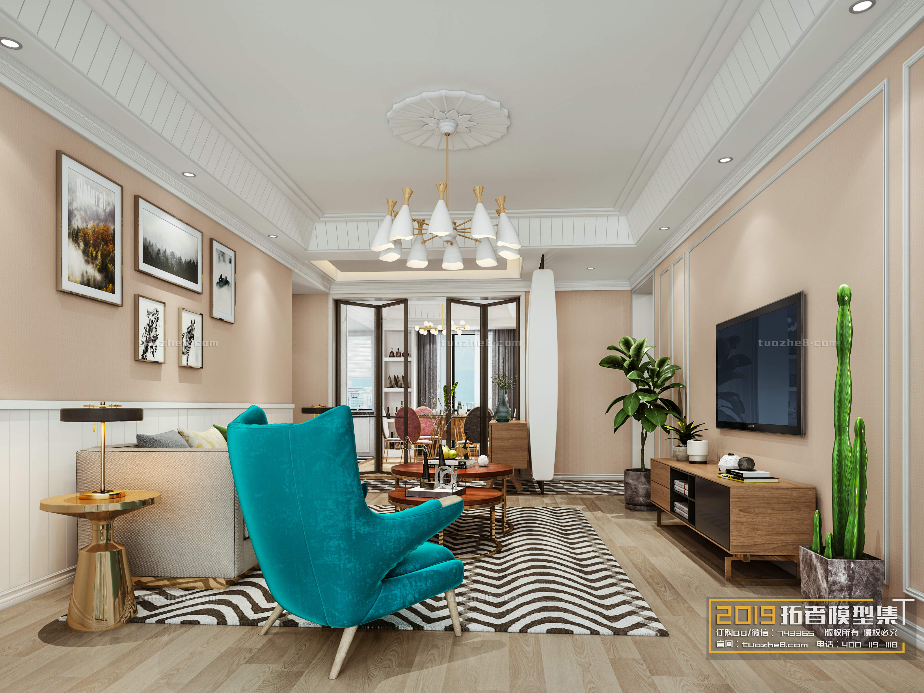 Extension Interior – LINGVING ROOM – NORDIC STYLES – 003 - thumbnail 1