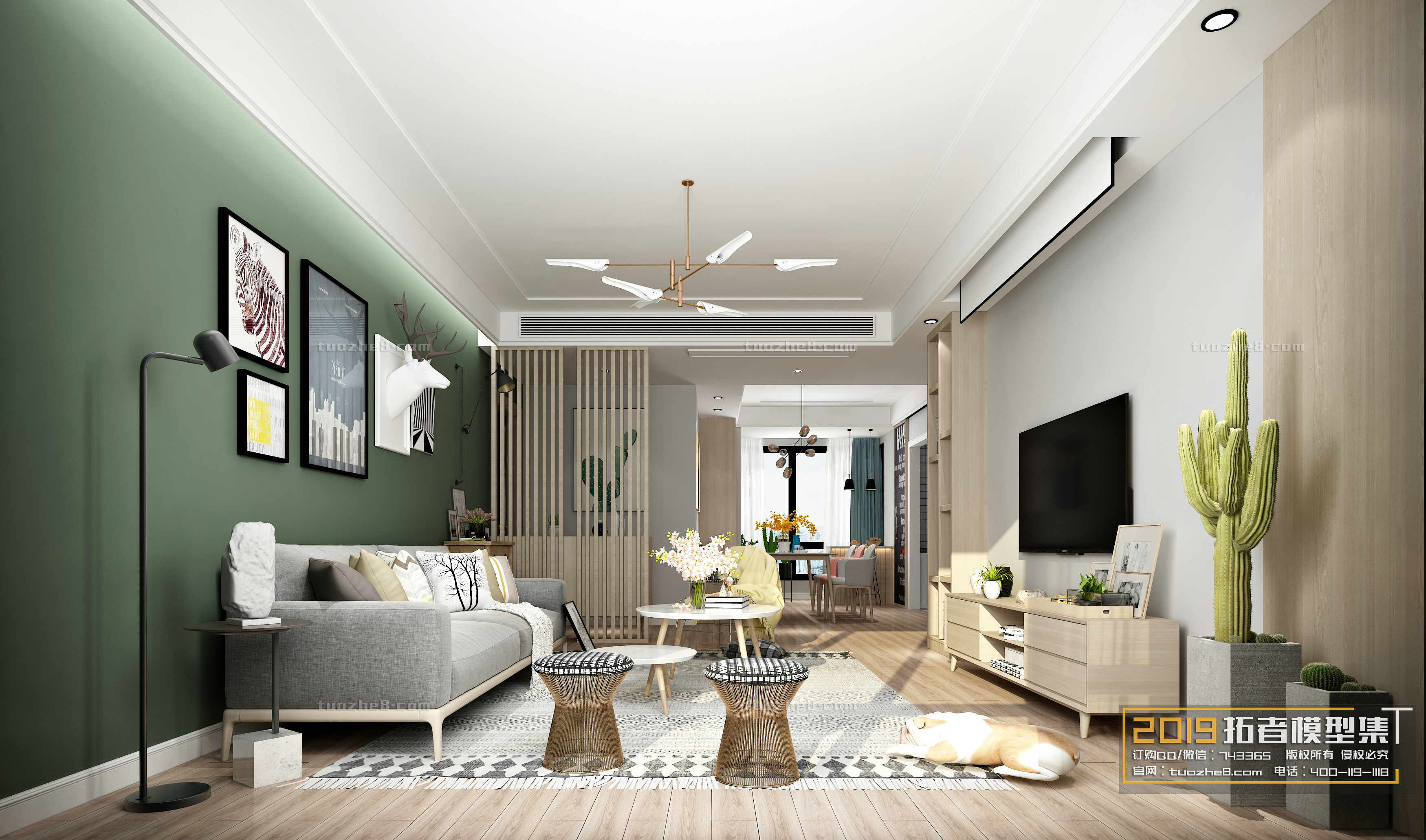 Extension Interior – LINGVING ROOM – NORDIC STYLES – 008 - thumbnail 1