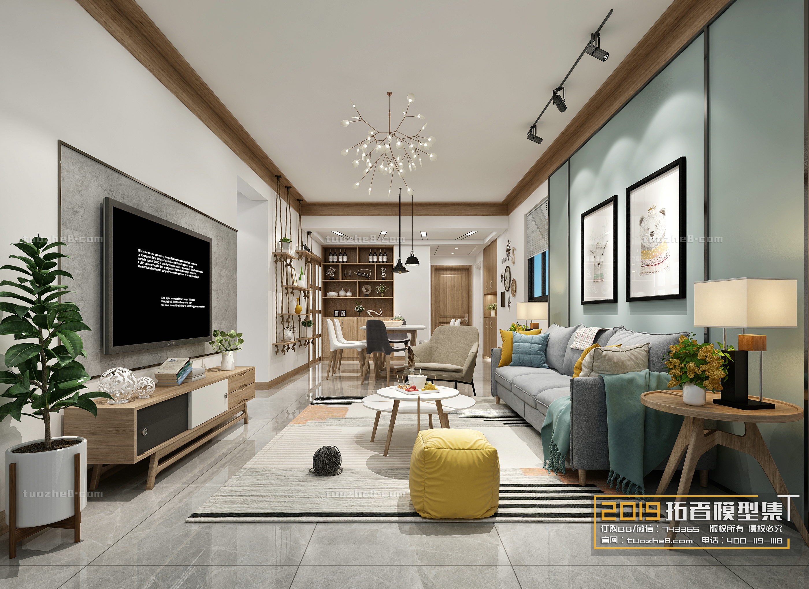 Extension Interior – LINGVING ROOM – NORDIC STYLES – 009 - thumbnail 1