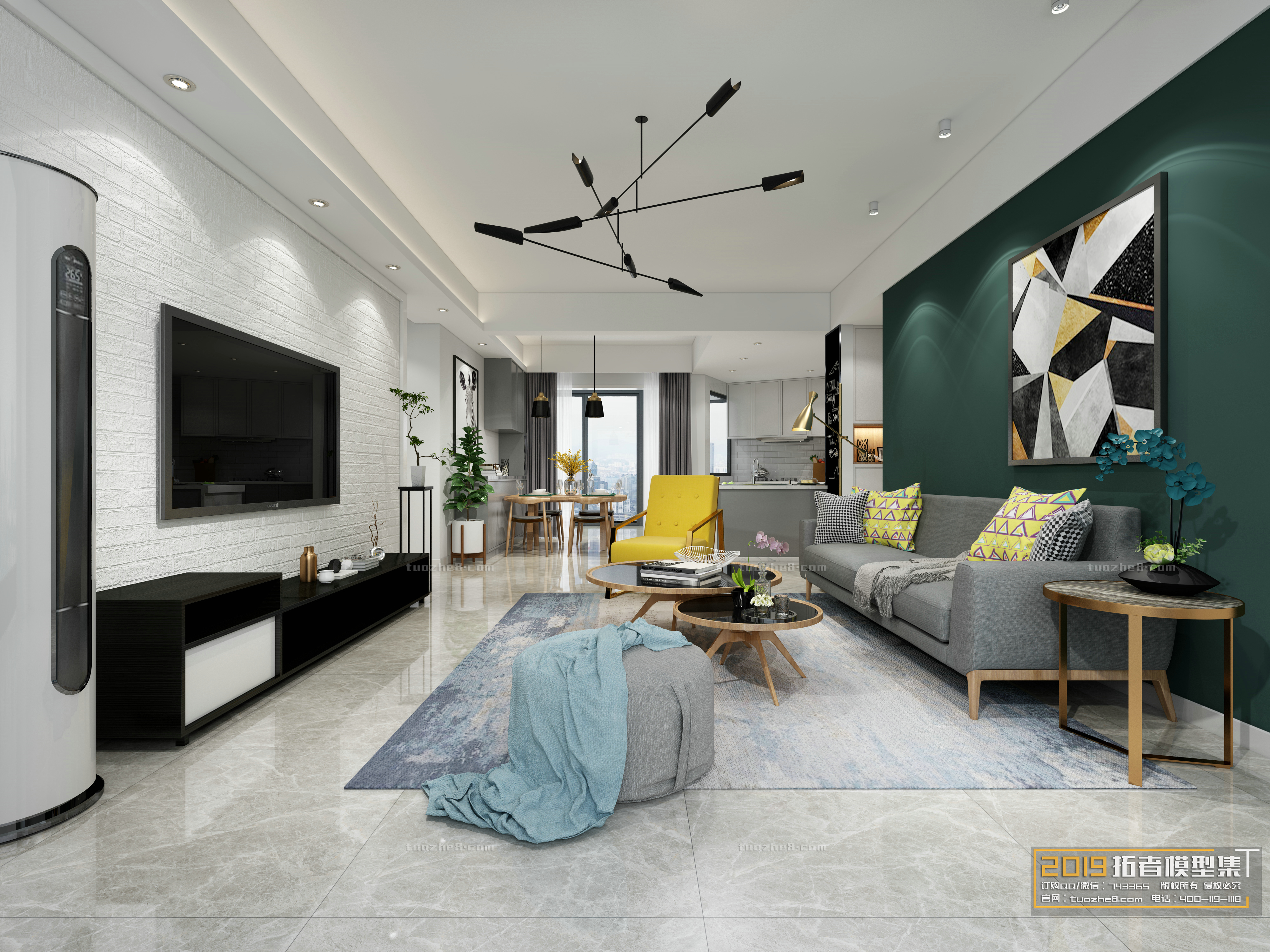 Extension Interior – LINGVING ROOM – NORDIC STYLES – 012 - thumbnail 1