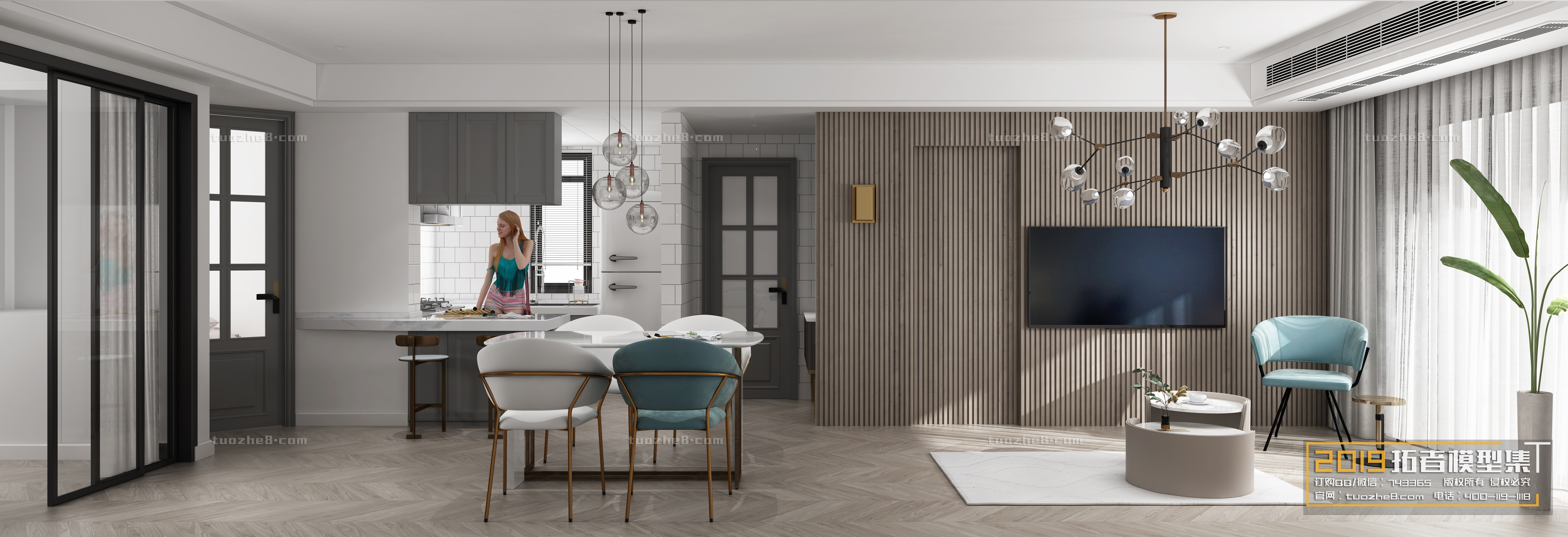 Extension Interior – LINGVING ROOM – NORDIC STYLES – 013 - thumbnail 1