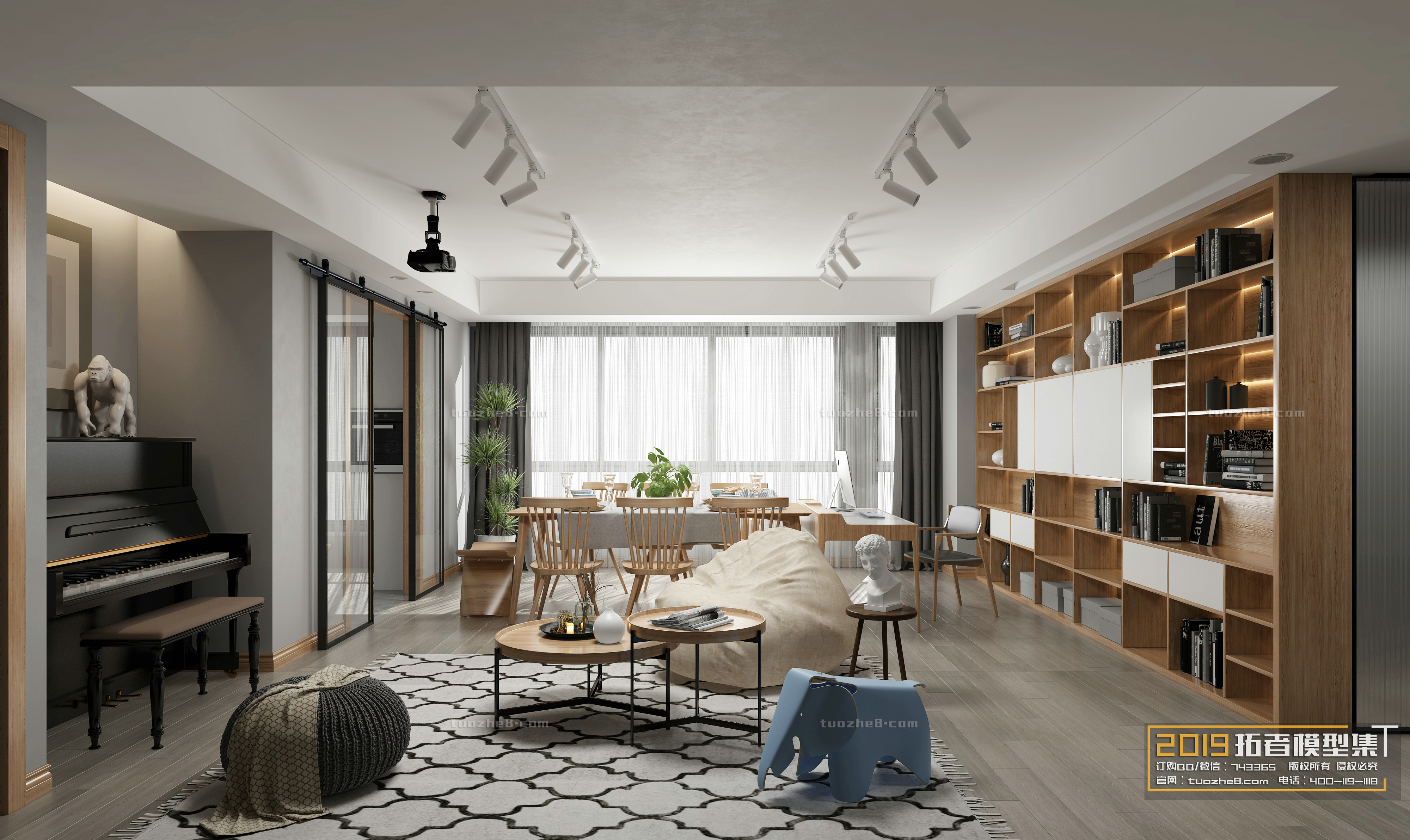 Extension Interior – LINGVING ROOM – NORDIC STYLES – 016 - thumbnail 1