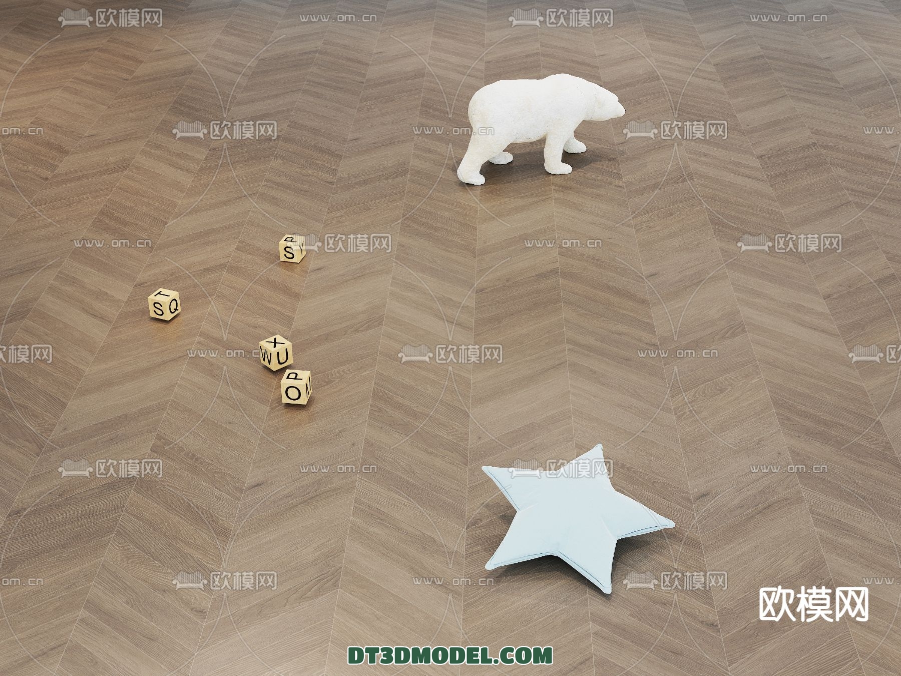 MATERIAL – WOODEN FLOOR – VRAY / CORONA – 3D MODEL – 2991 - thumbnail 1