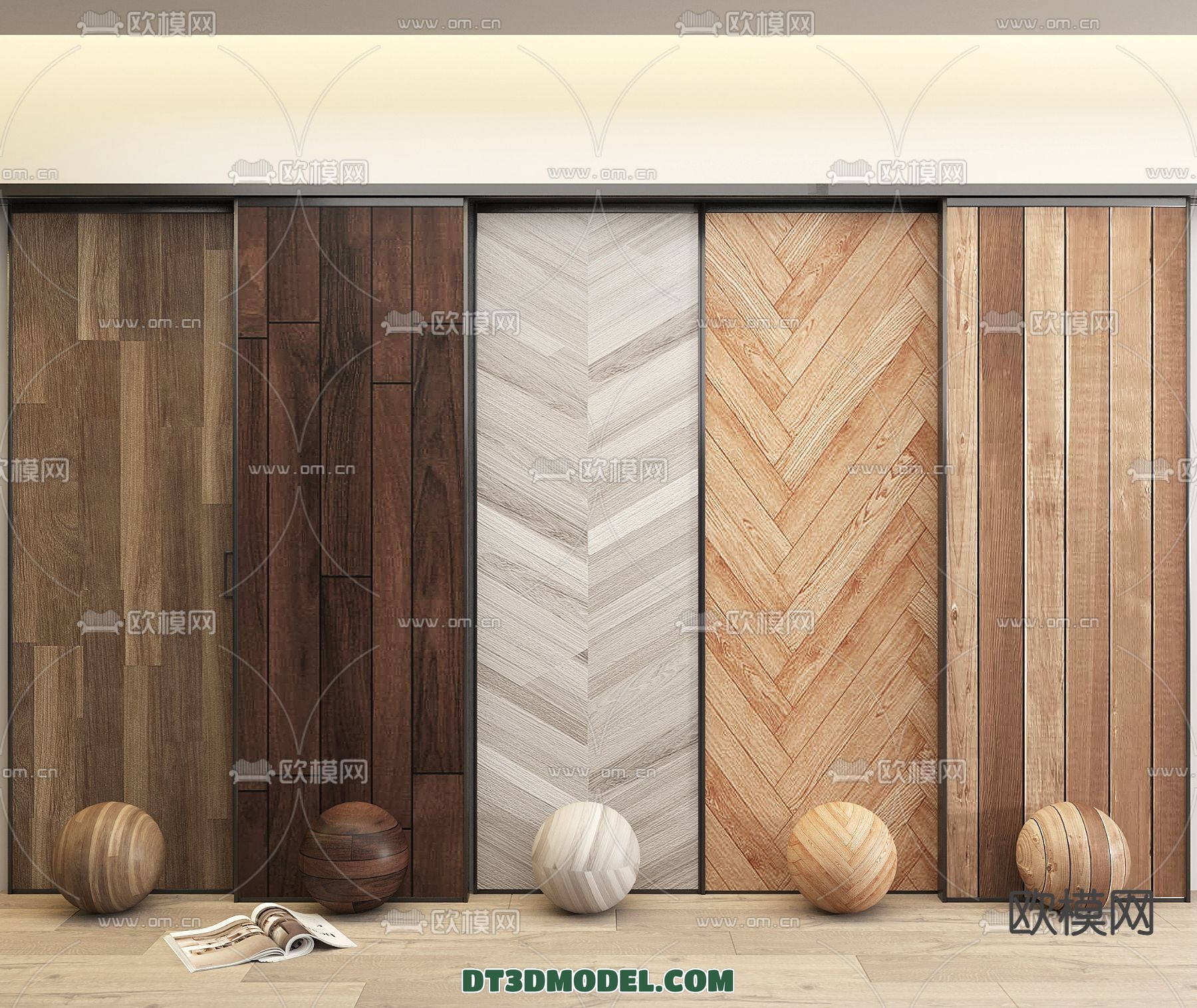 MATERIAL – WOODEN FLOOR – VRAY / CORONA – 3D MODEL – 2996 - thumbnail 1