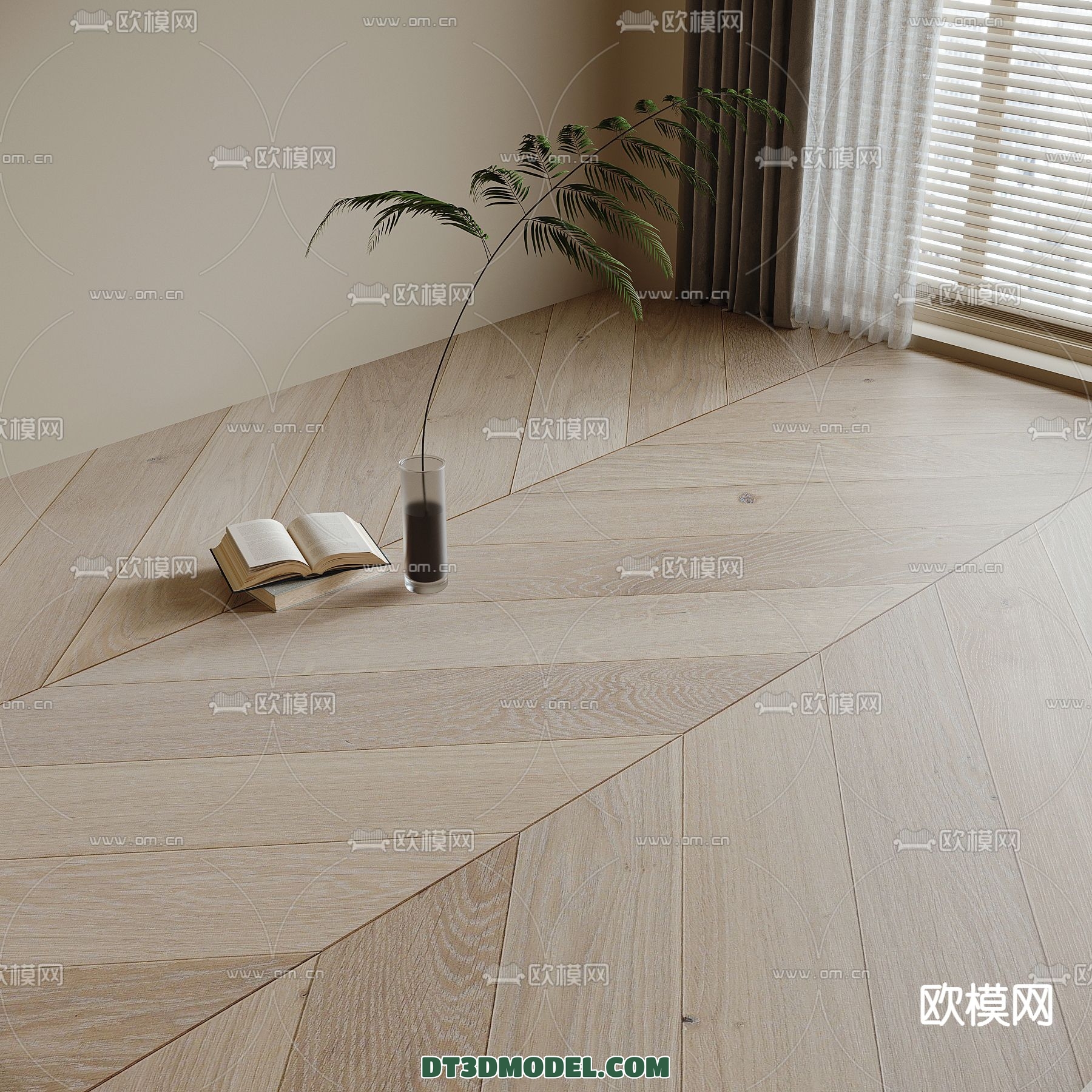 MATERIAL – WOODEN FLOOR – VRAY / CORONA – 3D MODEL – 3022 - thumbnail 1