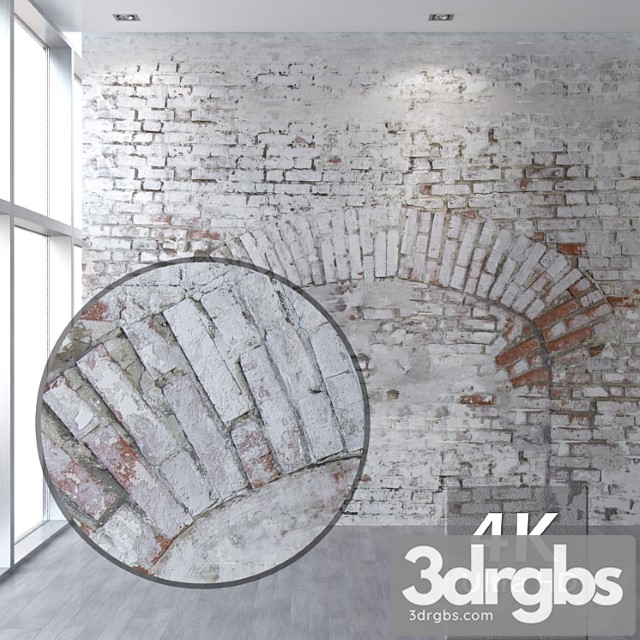 Brick Wall 59 With A Blocked Arch 3dsmax Download - thumbnail 1