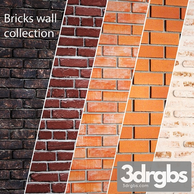 Brick Wall Collection 2 Wall Decor Brick Masonry Clinker Decorative Brown Loft Panel Stone Masonry 3dsmax Download - thumbnail 1