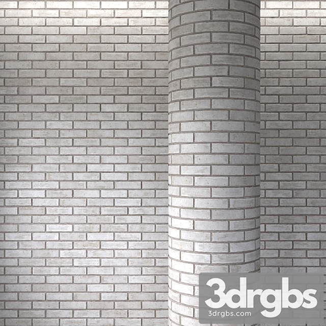 Brick white masonry - thumbnail 1