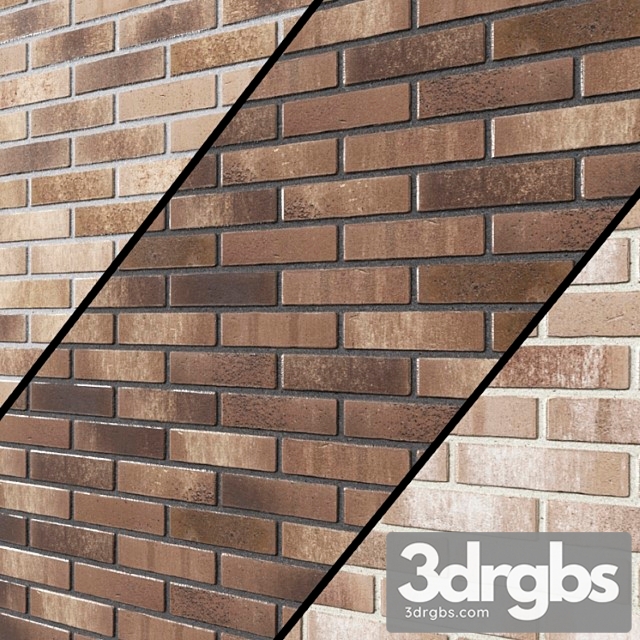 Decorative Brick Clinker Tiles Feldhaus Clinker Brick Wall Brick Masonry 17 3dsmax Download - thumbnail 1