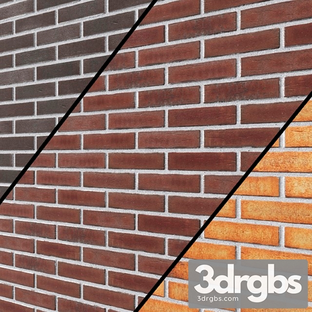 Decorative Brick Clinker Tiles Feldhaus Clinker Brick Wall Brick Masonry 20 3dsmax Download - thumbnail 1