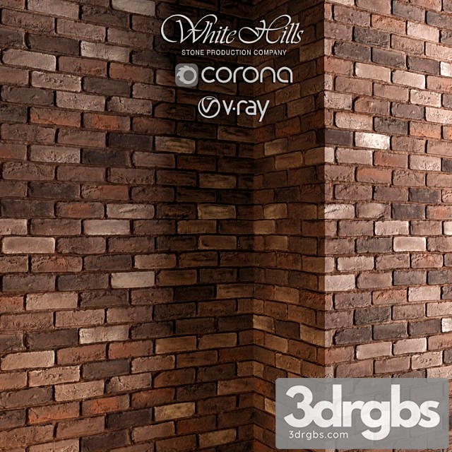 Decorative bricks White Hills 3dsmax Download - thumbnail 1