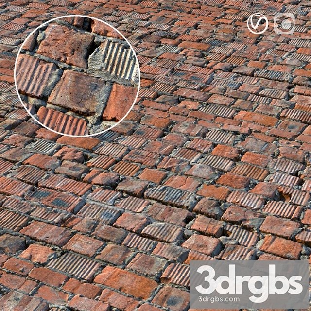 Sloppy Brick Wall Material 3dsmax Download - thumbnail 1