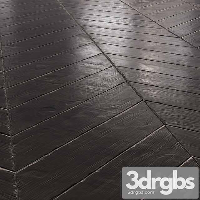 Chevron Parquet Black Aged 3dsmax Download - thumbnail 1