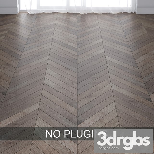 Gray oak wood parquet floor tiles vol. 015 in 3 types 3dsmax Download - thumbnail 1