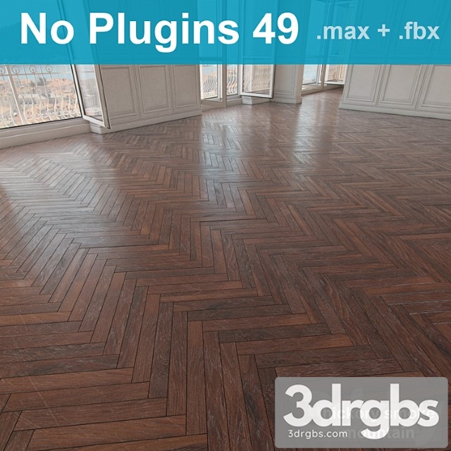 Herringbone Parquet Scratched 49 Without Using Plugins 1 3dsmax Download - thumbnail 1