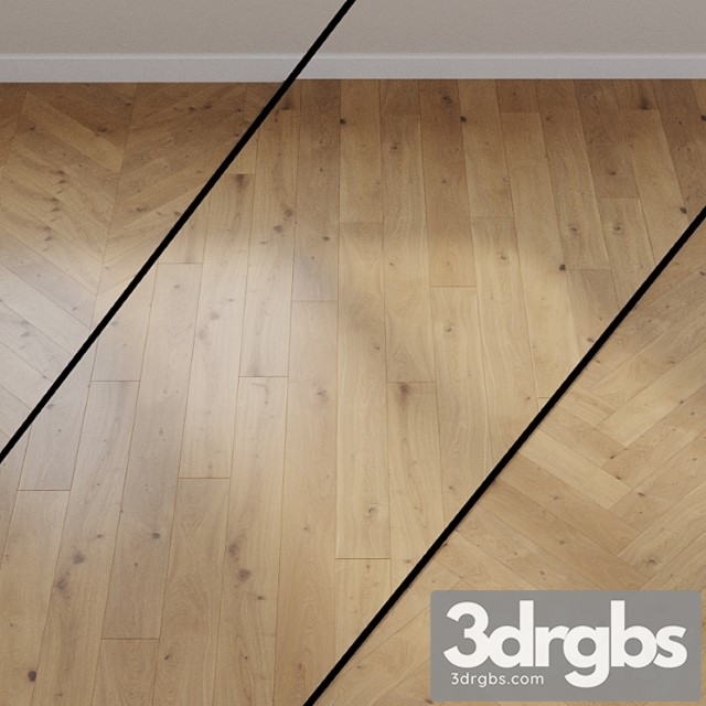 Item No 538961 Haro Parquet 4000 Plank 1 Strip 2V Oak Puro White Sauvage Brushed NaturaDur Top Connect 3dsmax Download - thumbnail 1