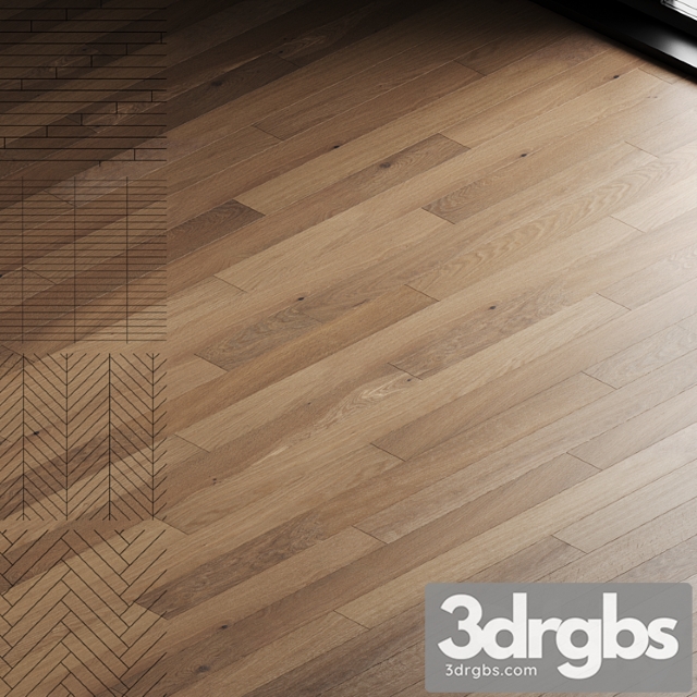 Oak parquet board 09 (wood floor set) - thumbnail 1