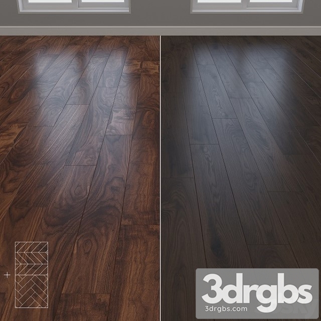 Parquet Oak 2 Types Layout Herringbone 3dsmax Download - thumbnail 1